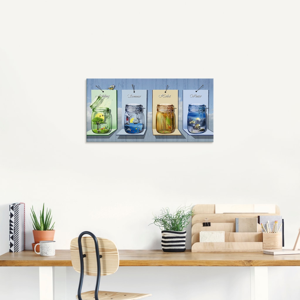 Artland Glasbild »Jahreszeiten in Gläsern«, Vier Jahreszeiten, (1 St.), in verschiedenen Größen