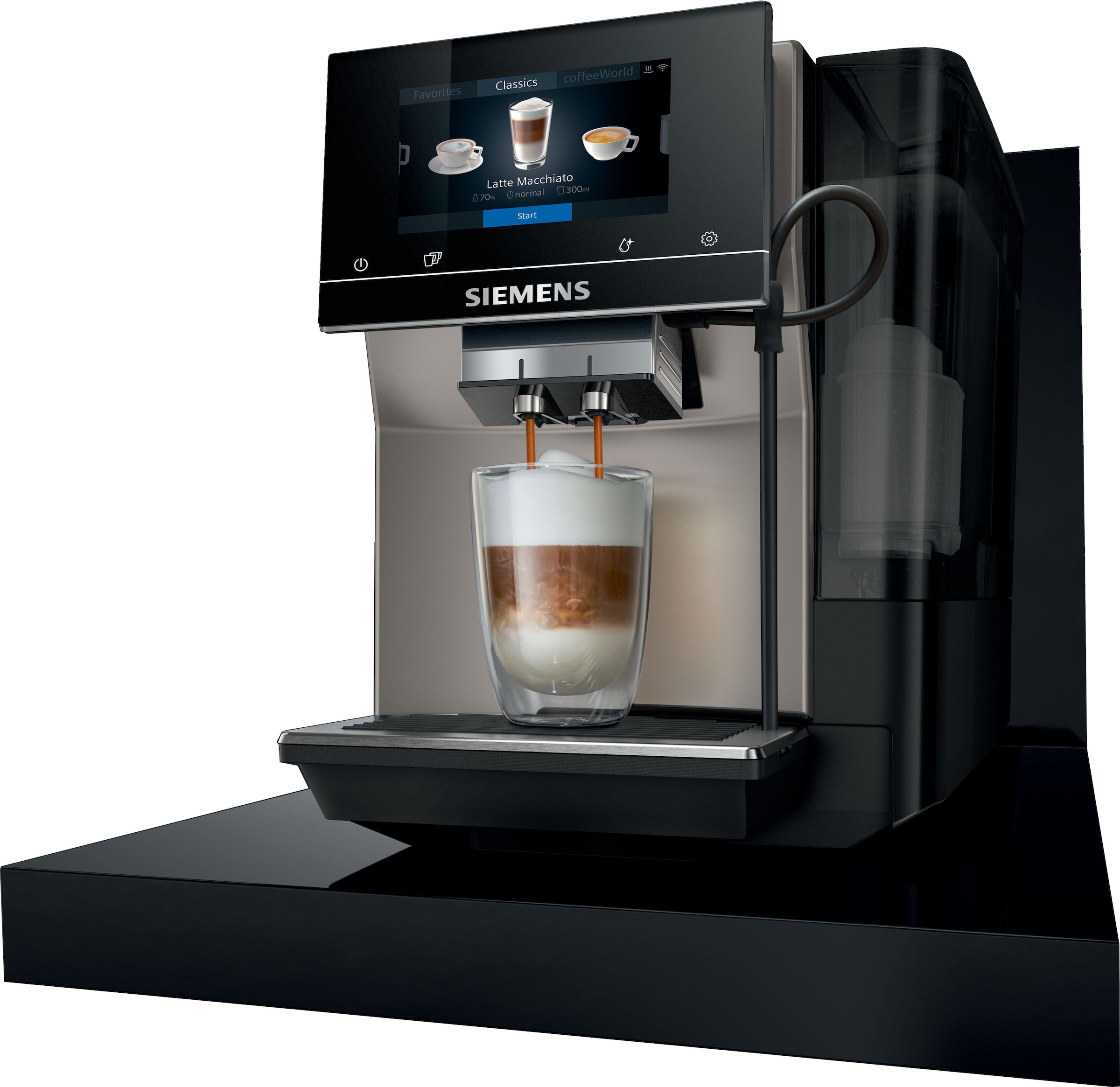 SIEMENS Kaffeevollautomat »EQ.700 classic TP705D01«, Full-Touch- online intuitives bei Display, Milchsystem-Reinigung automatische