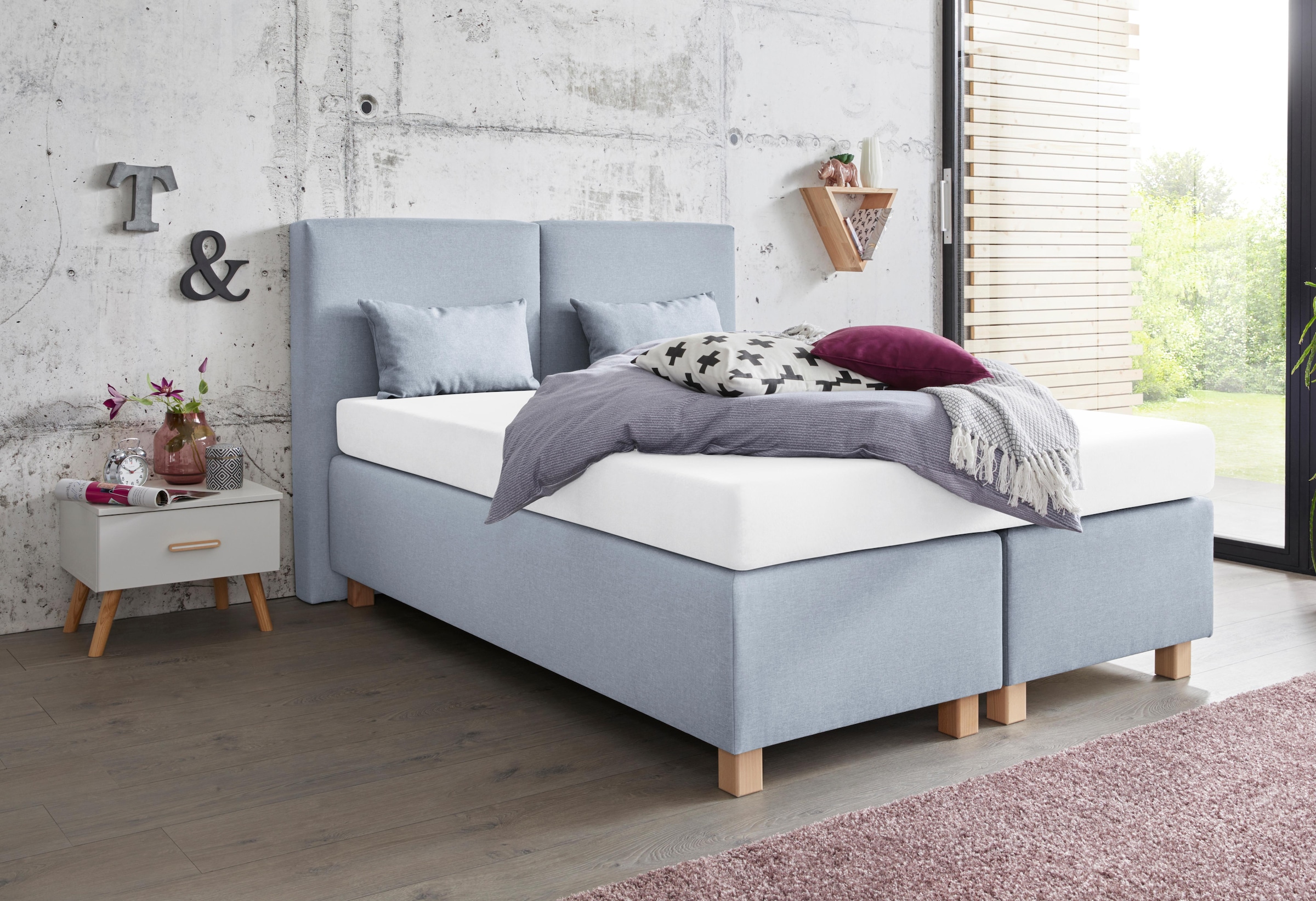 Westfalia Schlafkomfort Boxspringbett, mit Zierkissen
