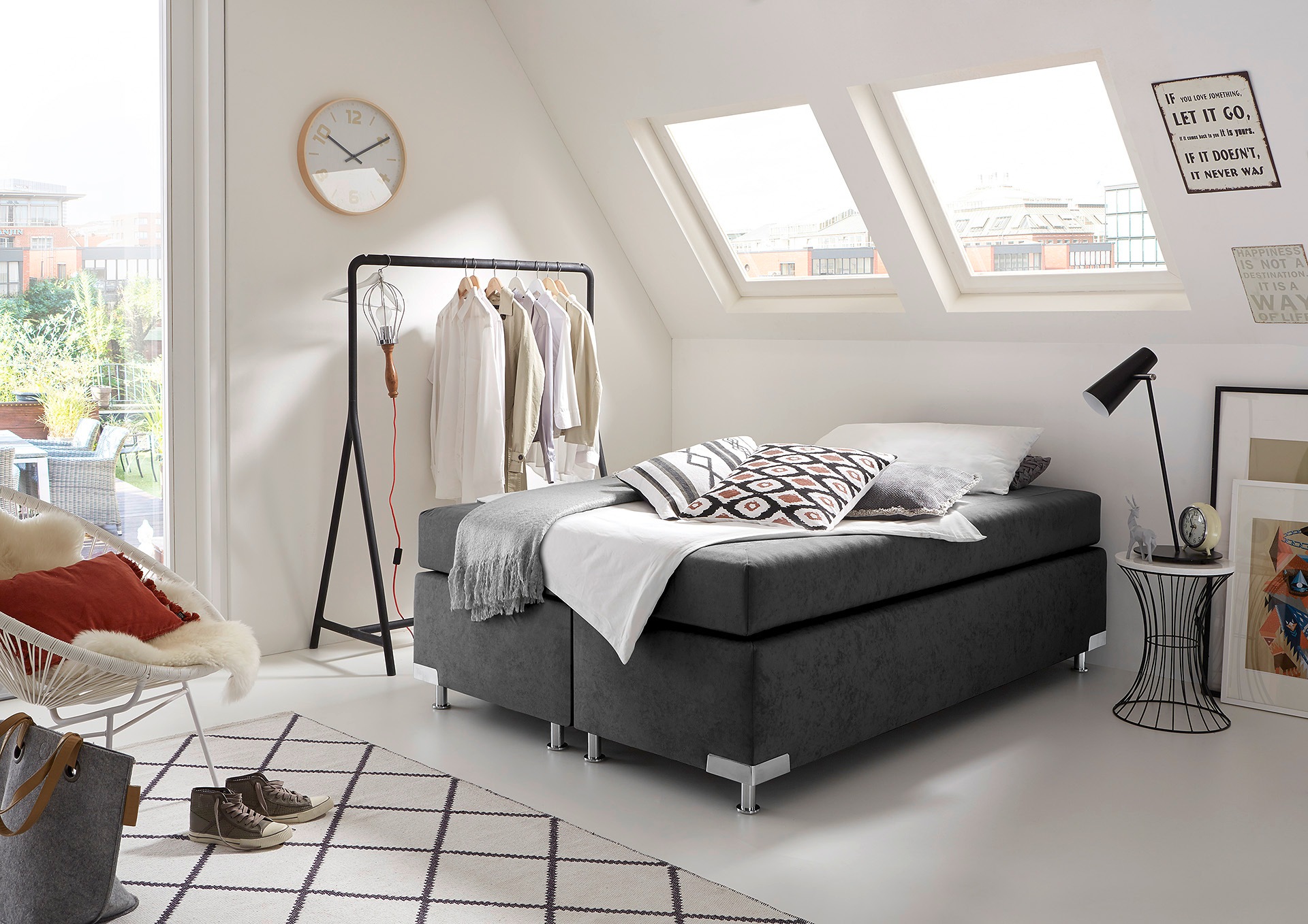 Westfalia Schlafkomfort Boxspringbett »Holland«, ohne Kopfteil, frei im Rau günstig online kaufen