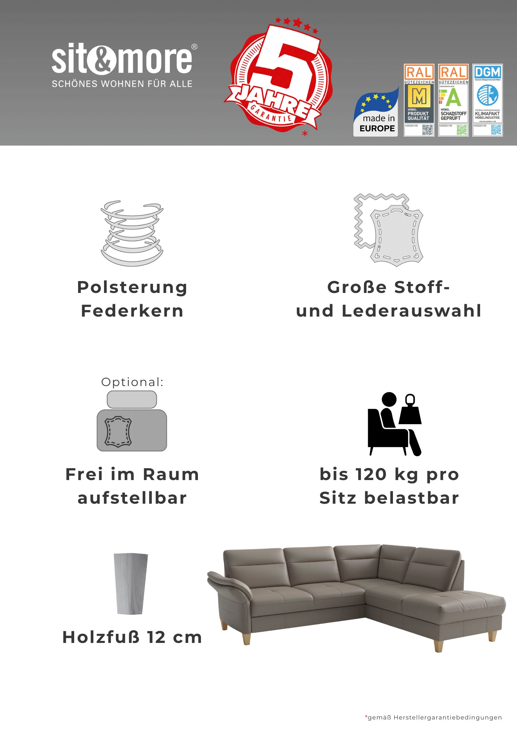 sit&more Polsterhocker »Pamela« 1 Stk. tlg. mit praktischen Stauraum
