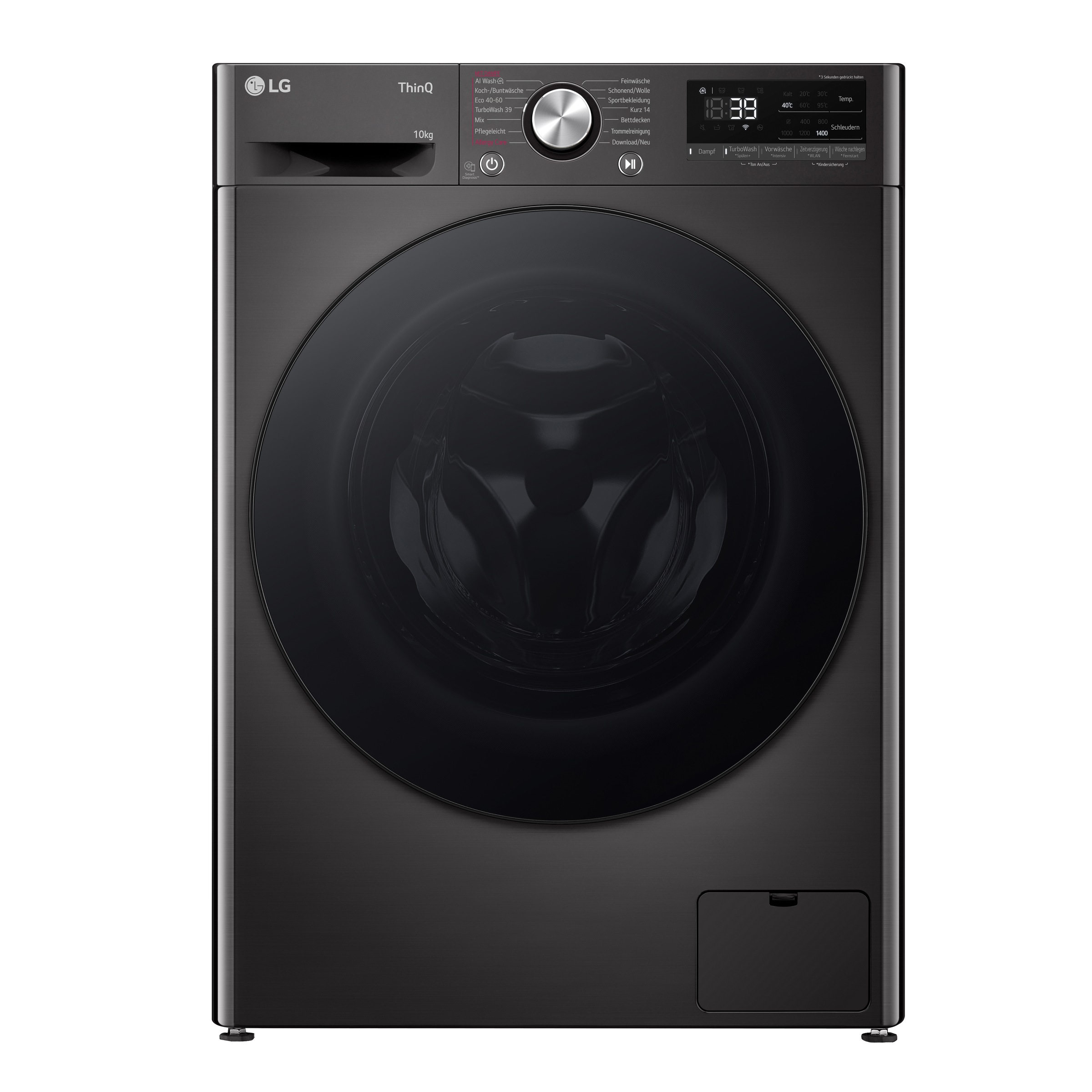LG Waschmaschine »F4WR700YB«, 10 kg, 1400 U/min, AI Wash, ThinQ App inkl. Programm-Download
