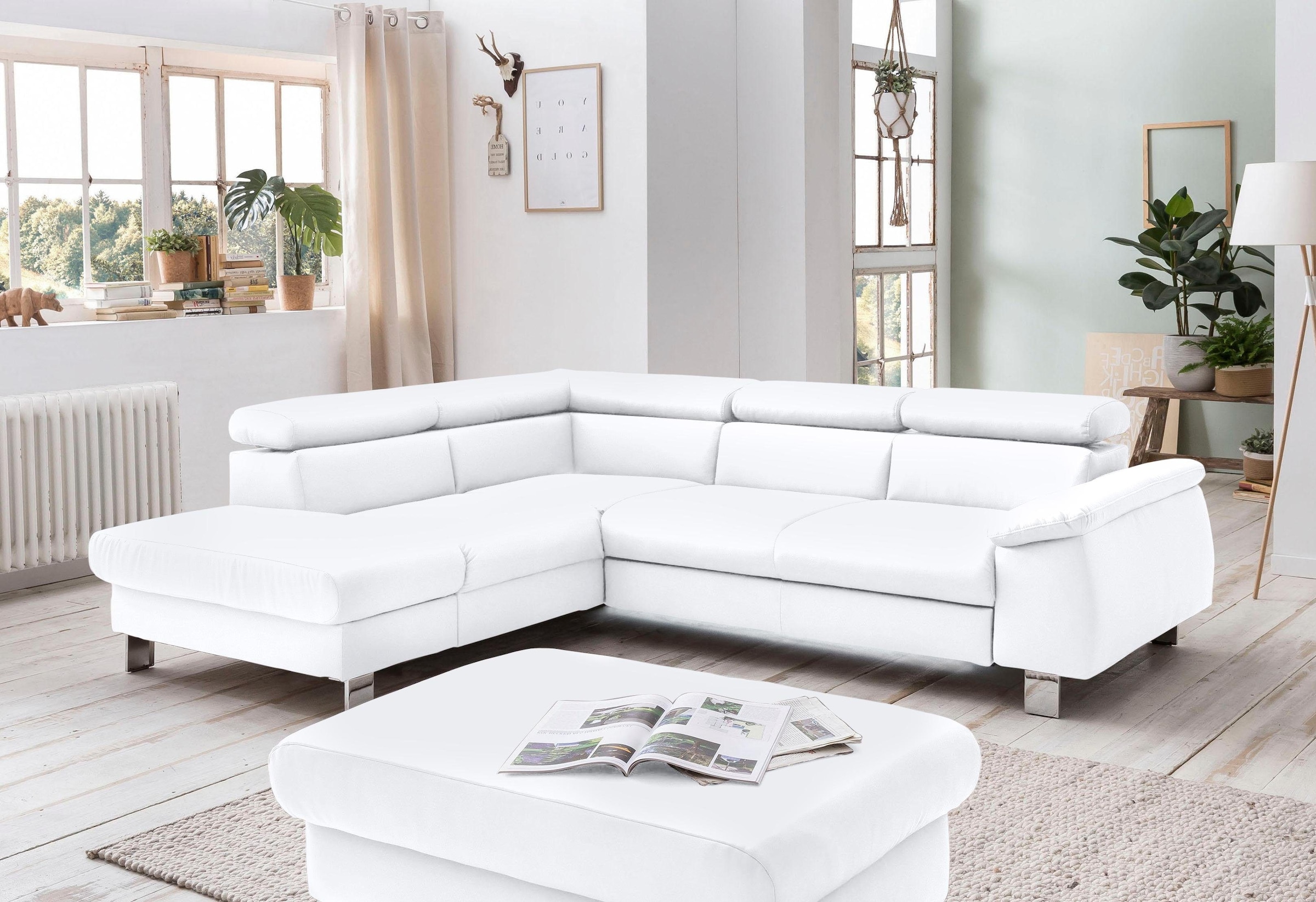 COTTA Ecksofa »Komaris L-Form, B: 249 cm« mit Kopfteilverstellung, optional günstig online kaufen
