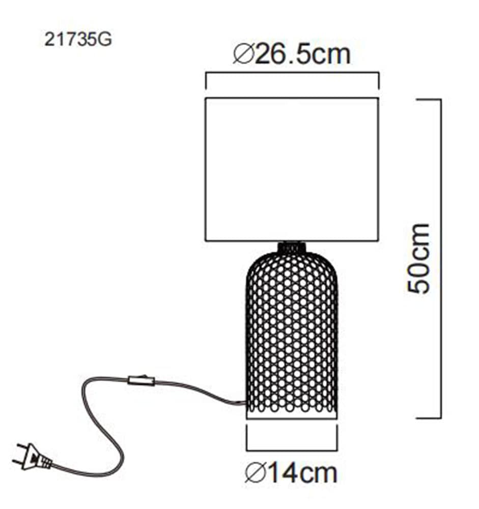 GLOBO LIGHTING Tischleuchte »SOFIA«, Leuchtmittel E27 | ohne Leuchtmittel, Tischlampe/grau/Wohnzimmer/Flur/Schlafzimmer
