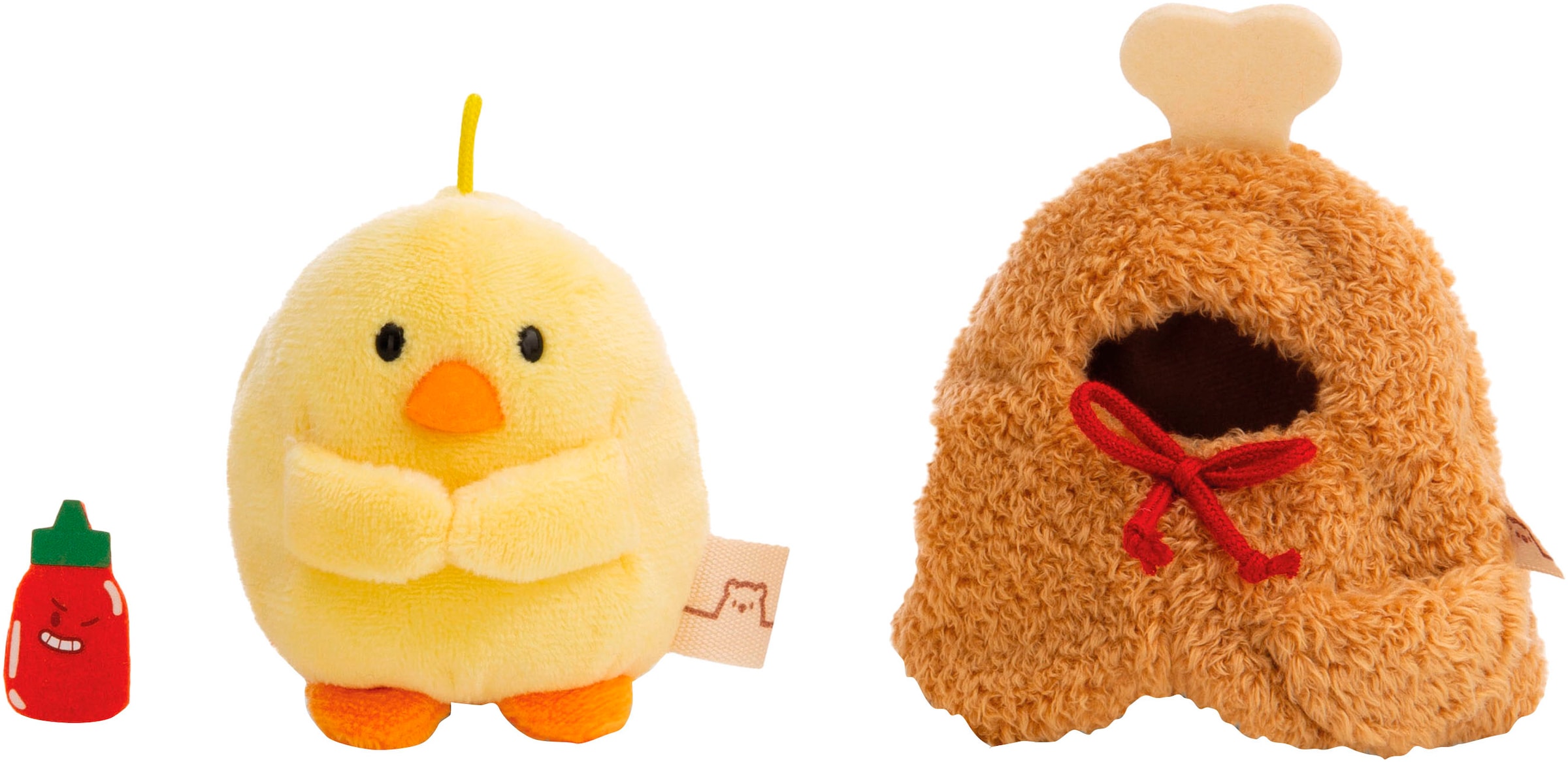 Nici Kuscheltier »mymochi, Set Küken Tschieps 8 cm mit Chilisoße und Hähnchenkeulekostüm«