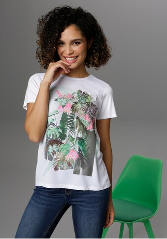 Aniston CASUAL T-Shirt, Frontdruck mit Dschungel-Motiv kaufen