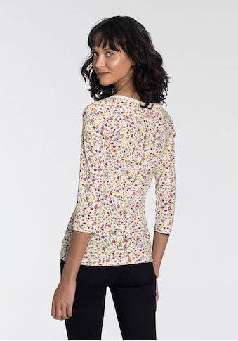 KangaROOS 3/4-Arm-Shirt, mit minimalistischem Blumen allover-print - NEUE KOLLEKTION kaufen