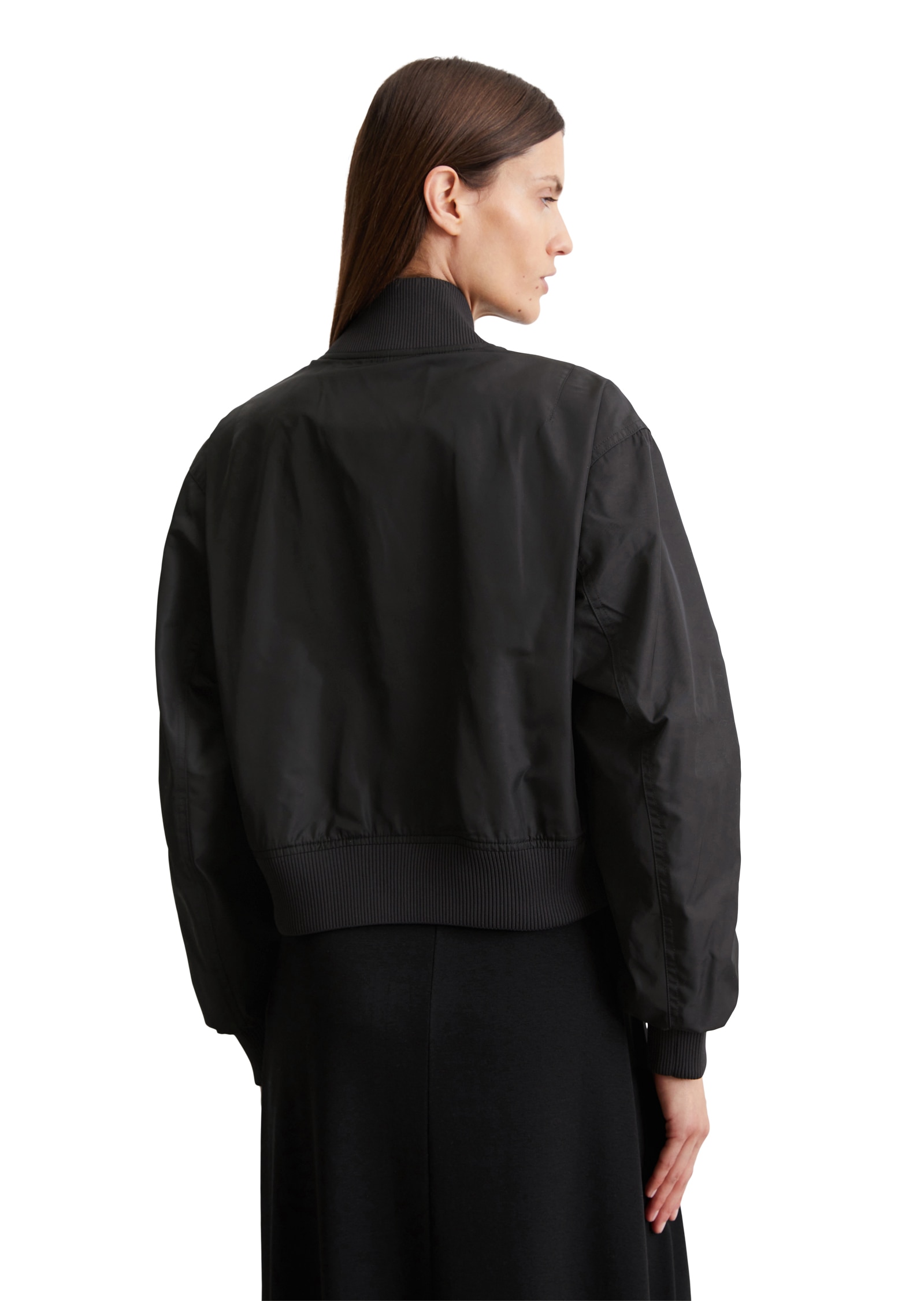 Marc O'Polo Blouson, im Pilotenstil, verkürzte Form, mit mattem Glanz und softem Finish