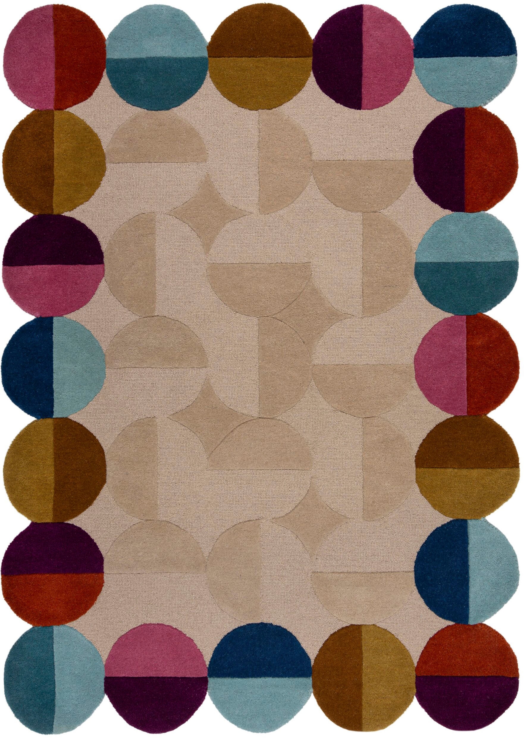 FLAIR RUGS Wollteppich »Mia Scallop 2«, rechteckig, 12 mm Höhe, in Jakobsmu günstig online kaufen
