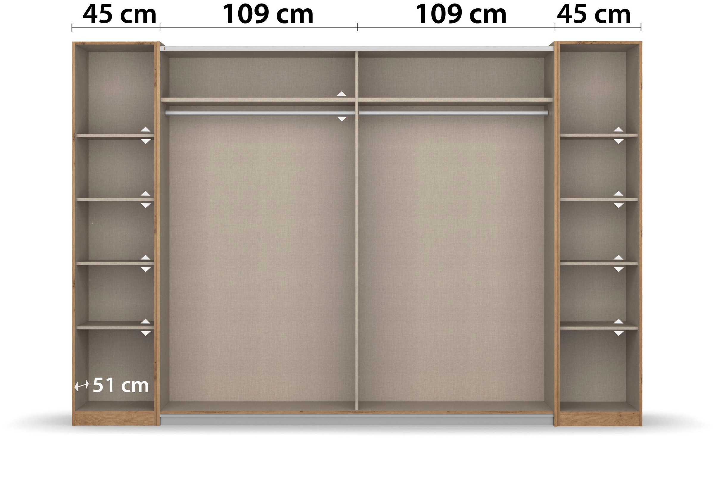 rauch Schwebetürenschrank »Kleiderschrank Drehtürenschrank Schrank Garderobe KRONACH TOPSELLER«, mit Dreh- und Schwebetüren und vielen Einlegeböden MADE IN GERMANY