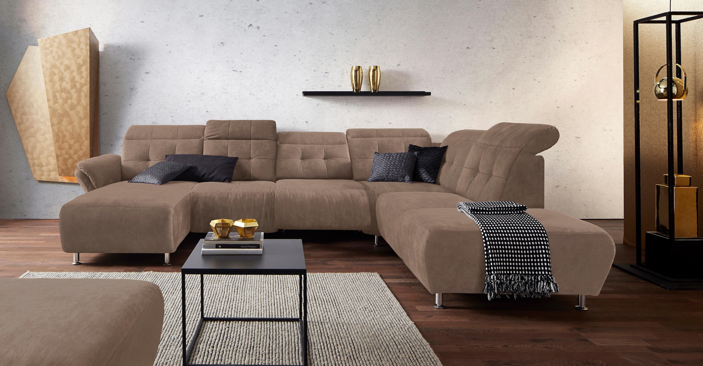 Places of Style Wohnlandschaft »Manhattan U-Form«, 2 Sitze mit elektrischer günstig online kaufen