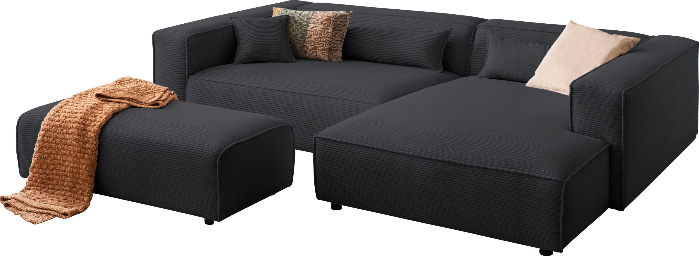 LeGer Home by Lena Gercke Ecksofa »PIARA XXL, L-Form, Schlaffunktion, Cord, günstig online kaufen
