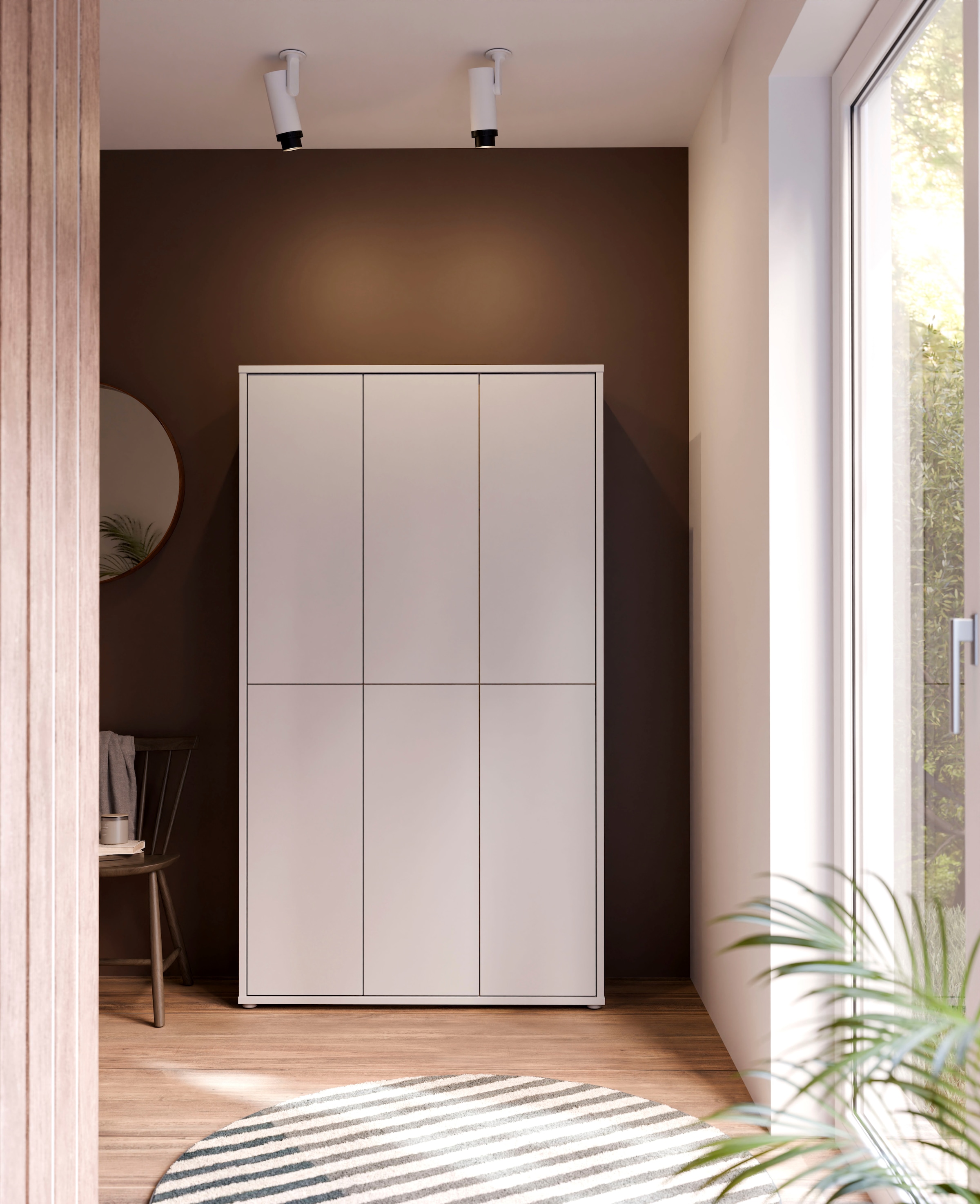 FORTE Schuhschrank »Alice Springs«, (B/H/T 109,2/191,9/34,9 cm), Stauraumschrank, Mehrzweckschrank, (B/H 109cm x 192cm), mit 16 Böden