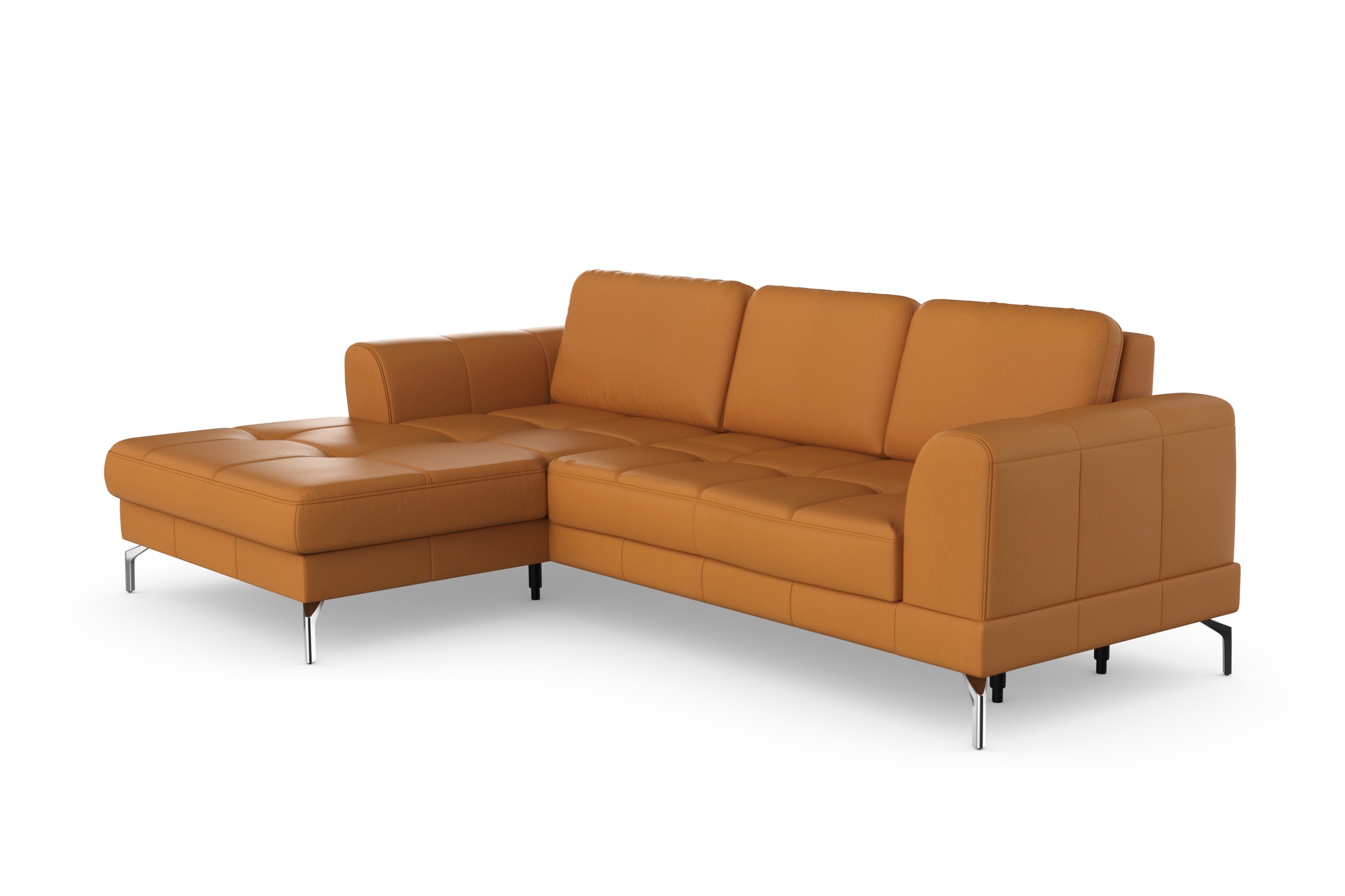 sit&more Ecksofa »Bendigo L-Form«, inklusive Sitztiefenverstellung, Bodenfreiheit 15 cm, 2 Fußfarben