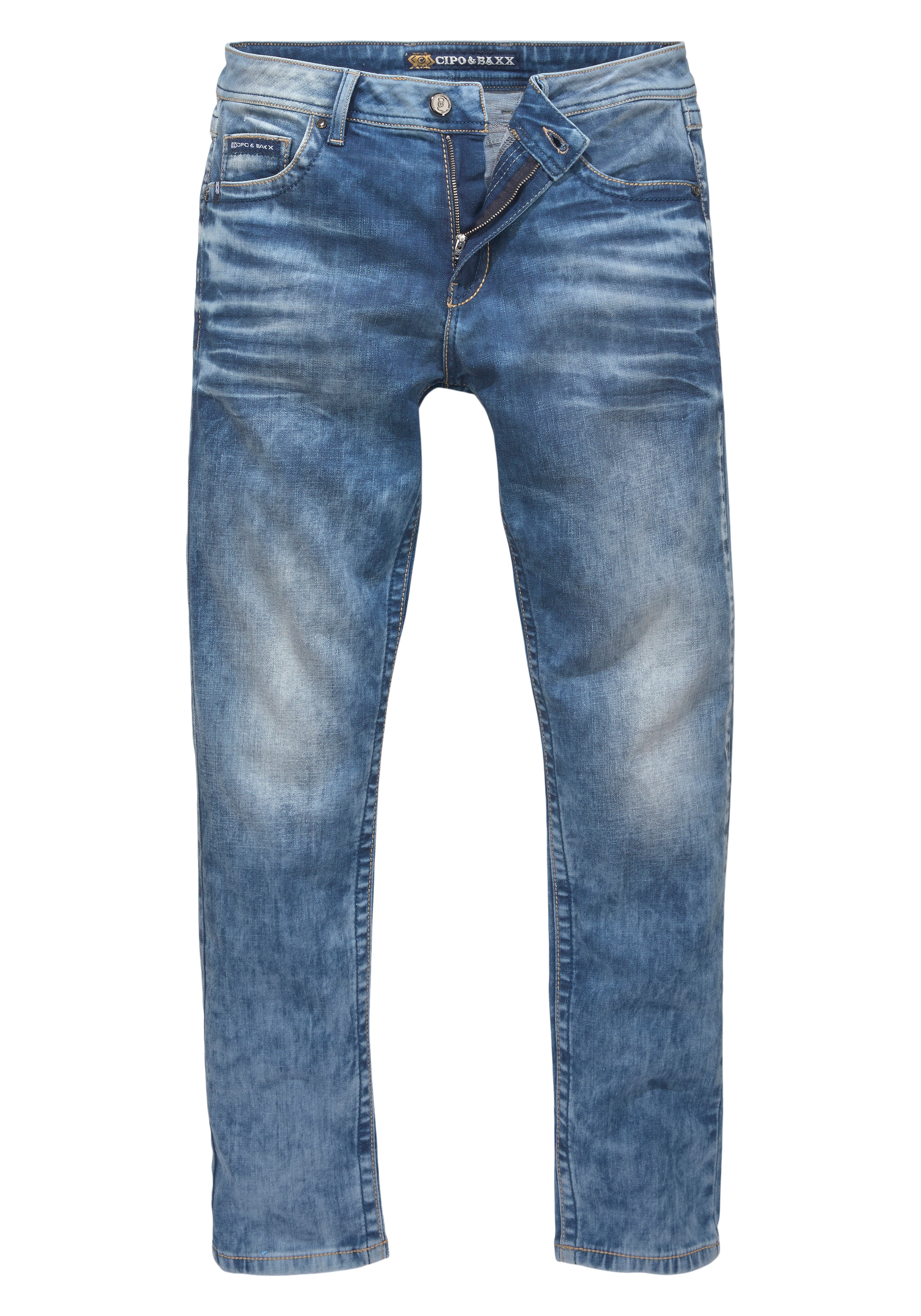 Cipo & Baxx Regular-fit-Jeans, mit markanter Waschung