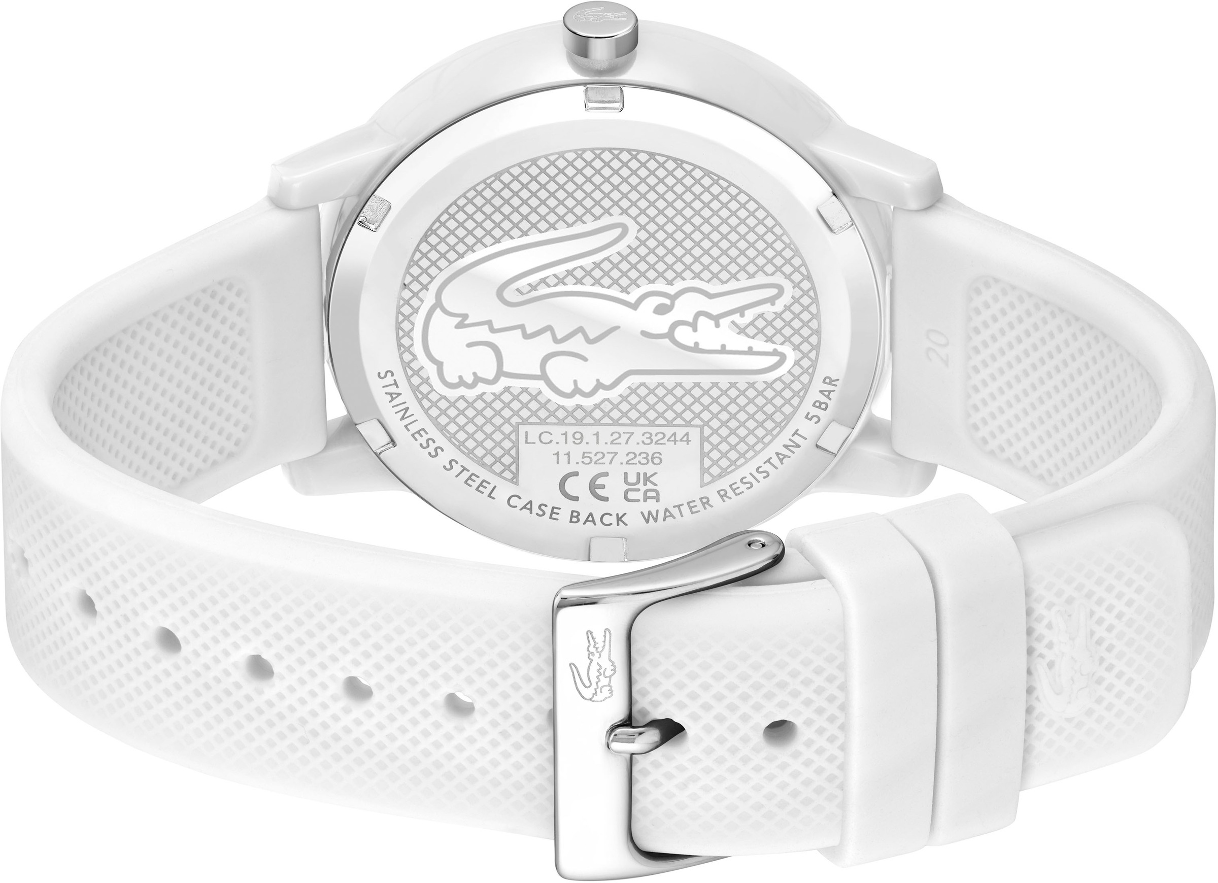 Lacoste Quarzuhr »LACOSTE.12.12«, Armbanduhr, Herrenuhr, Mineralglas, Silikonarmband