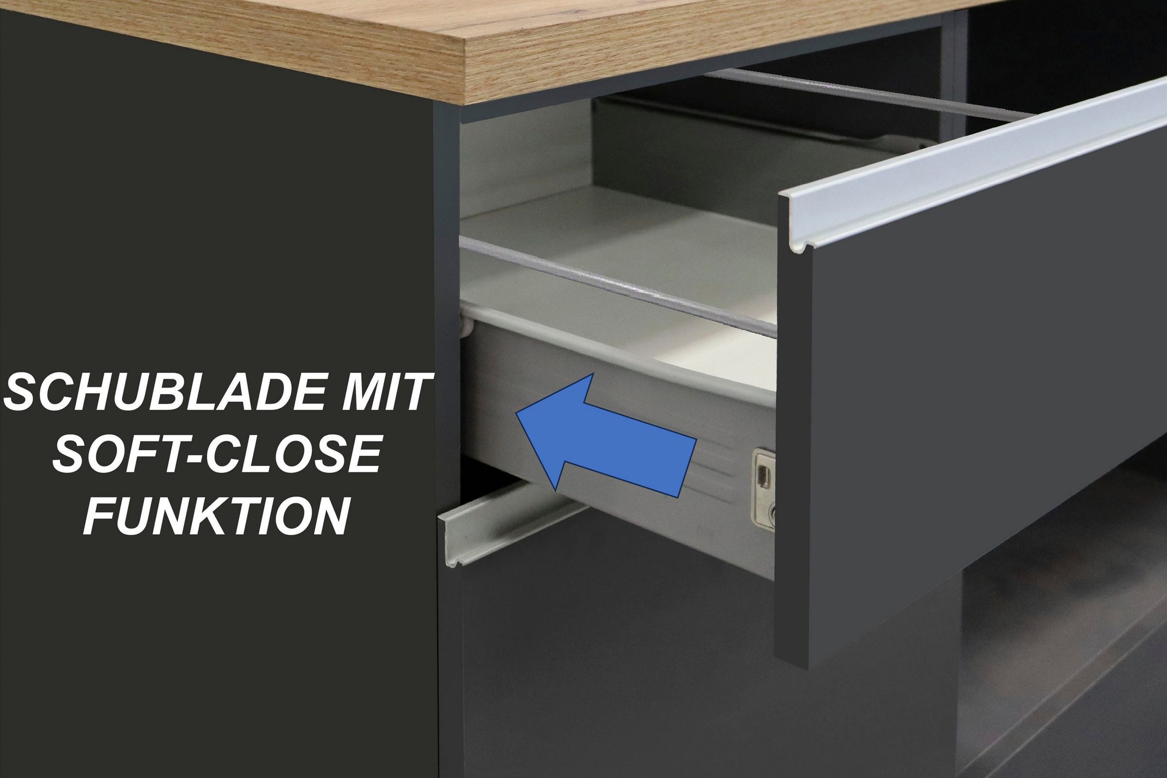KOCHSTATION Kücheninsel »Sole,Kochinsel,Küchenarbeitsblock,Inselküche,Arbeitsinsel«, Breite 160 cm mit 2 Türen,2 Schubkästen, Aluminiumgriff
