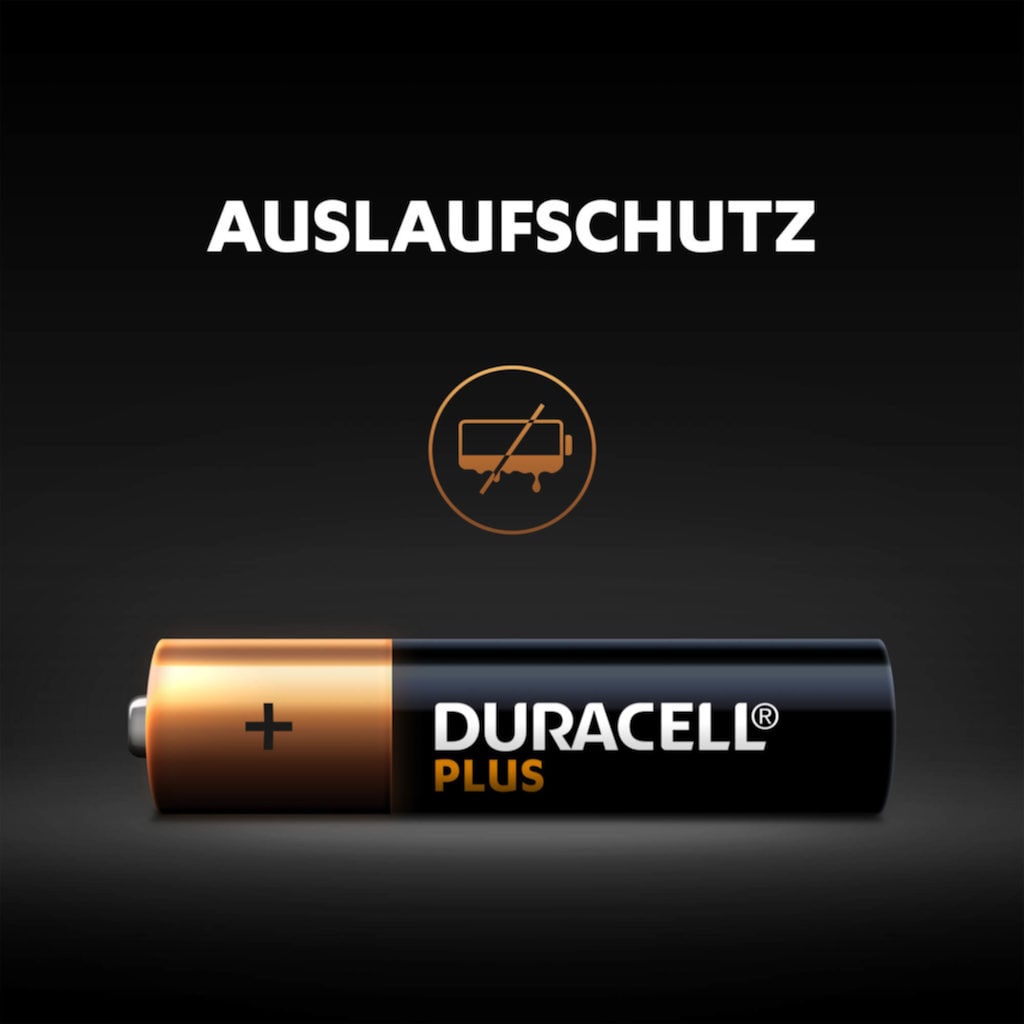 Duracell Batterie »Plus Micro/AAA/LR03«, LR03, 1,5 V, (10 St., Alkaline Batterie, 10 Stück)