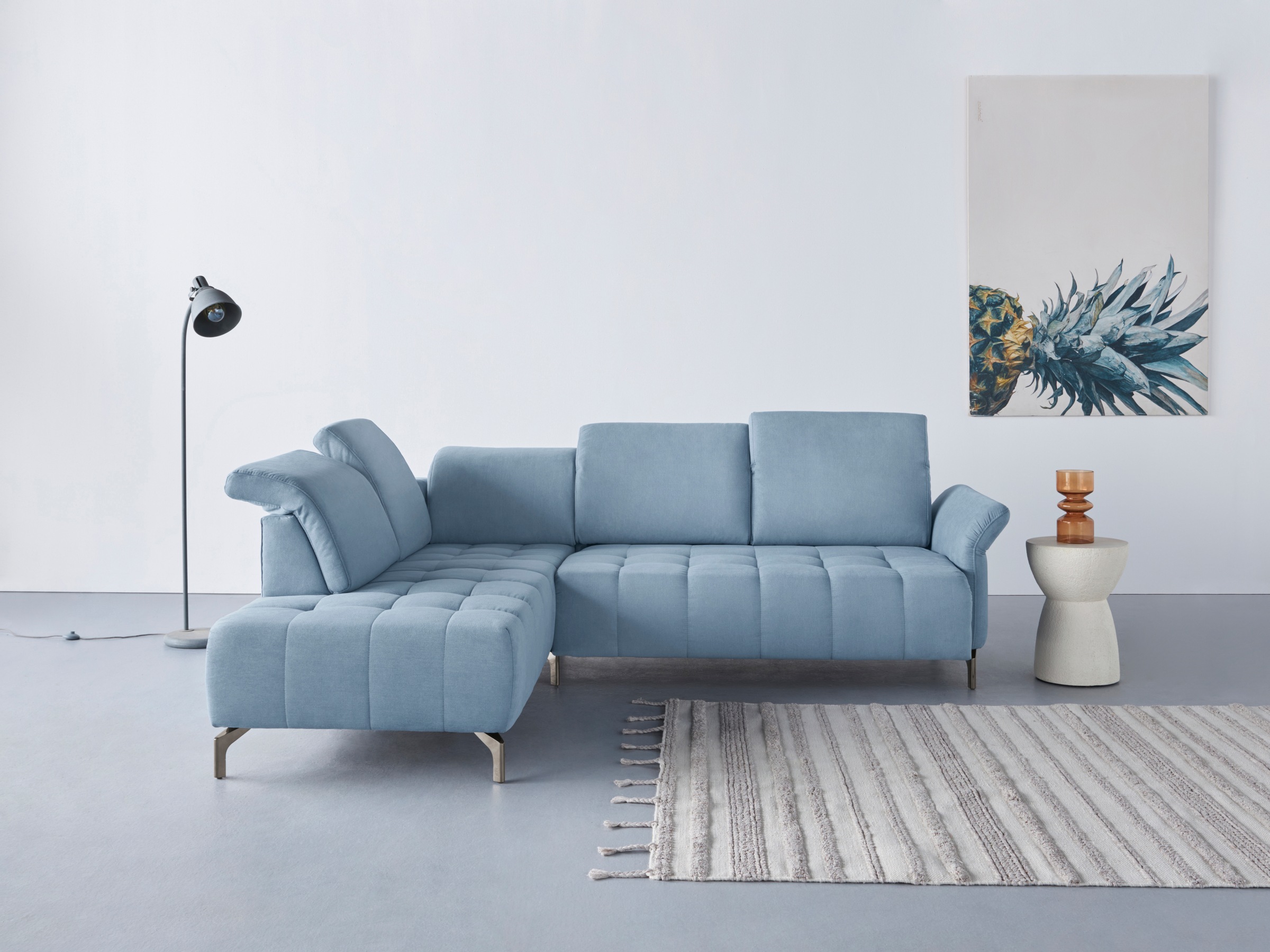 INOSIGN Ecksofa »Fresh L-Form« Federkern, wahlweise Kopfteilverstellung und günstig online kaufen