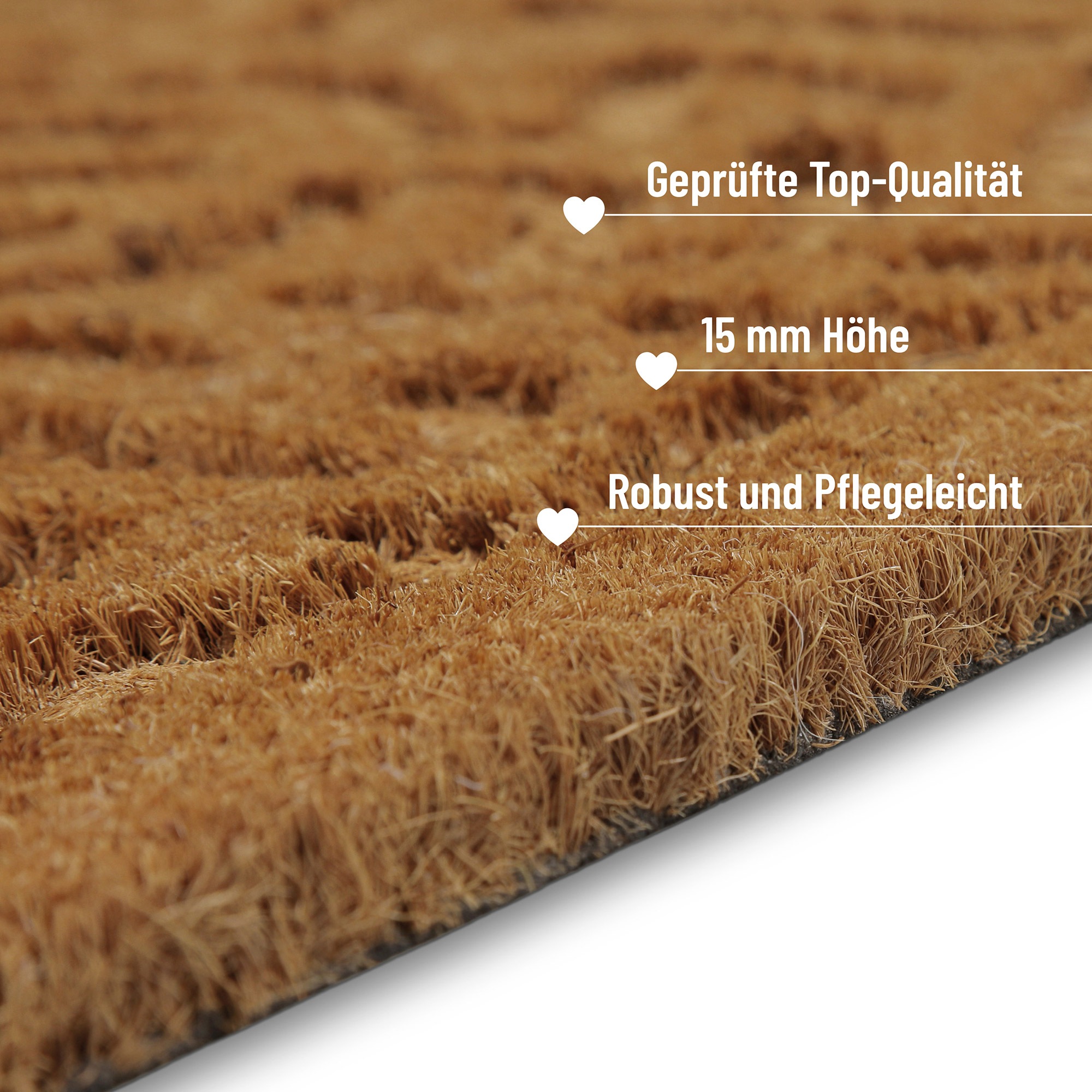 Wecon home Fußmatte »Desert Doodle«, rechteckig, 14 mm Höhe, Kokos, pflegeleicht, rutschfest, abstraktes Design, Schmutzfangmatte