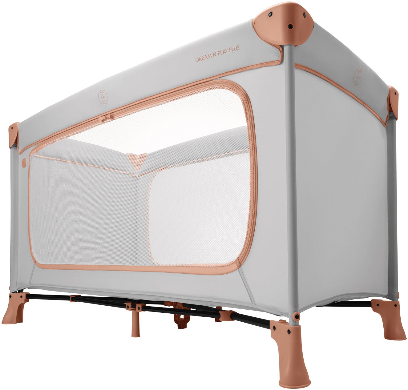 Hauck Baby-Reisebett »Dream N Play Plus, Dusty Cork«, Vorderausstieg