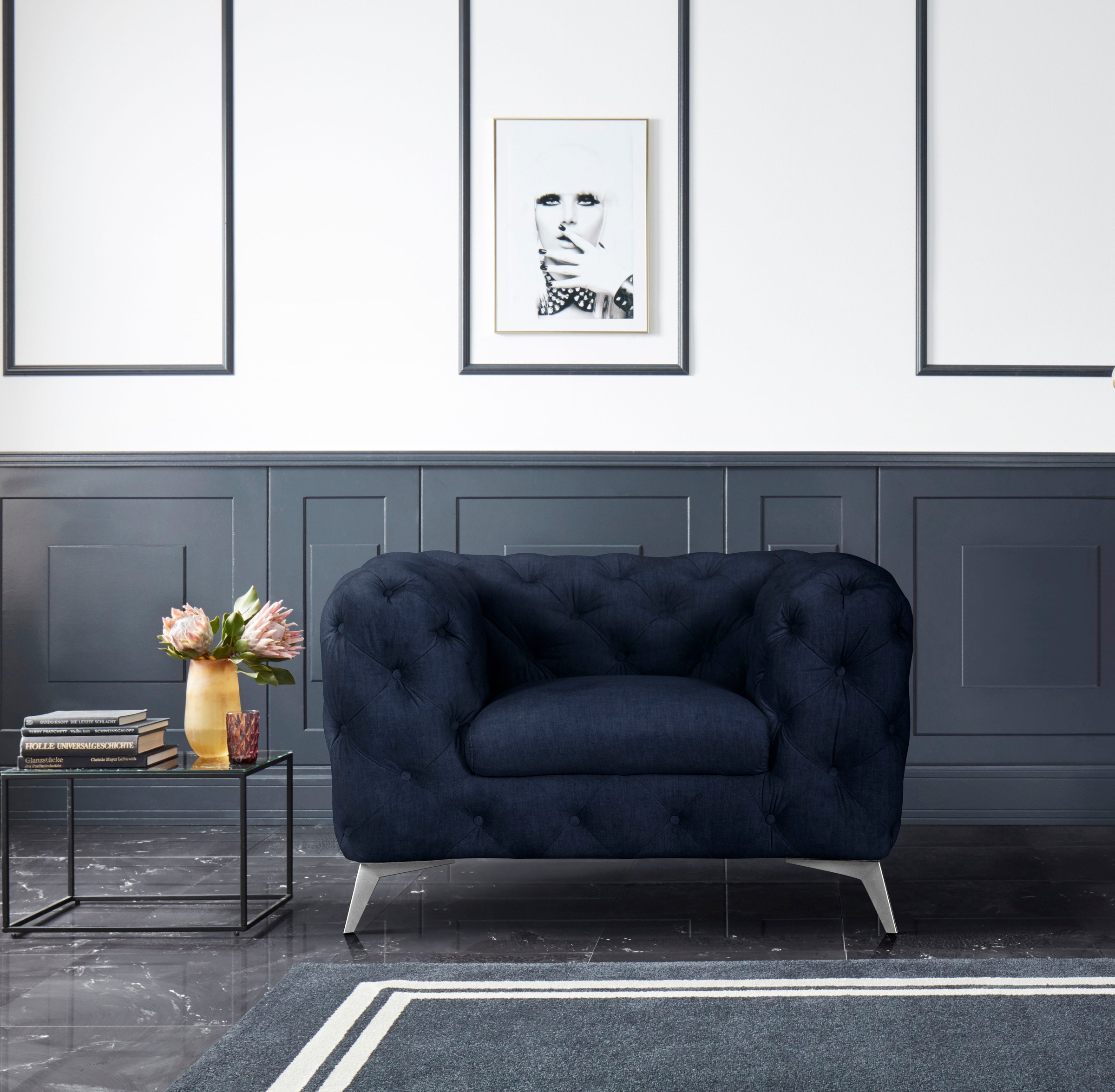 Home affaire Chesterfield-Sessel »Glynis Sessel« aufwändige Knopfheftung, m günstig online kaufen