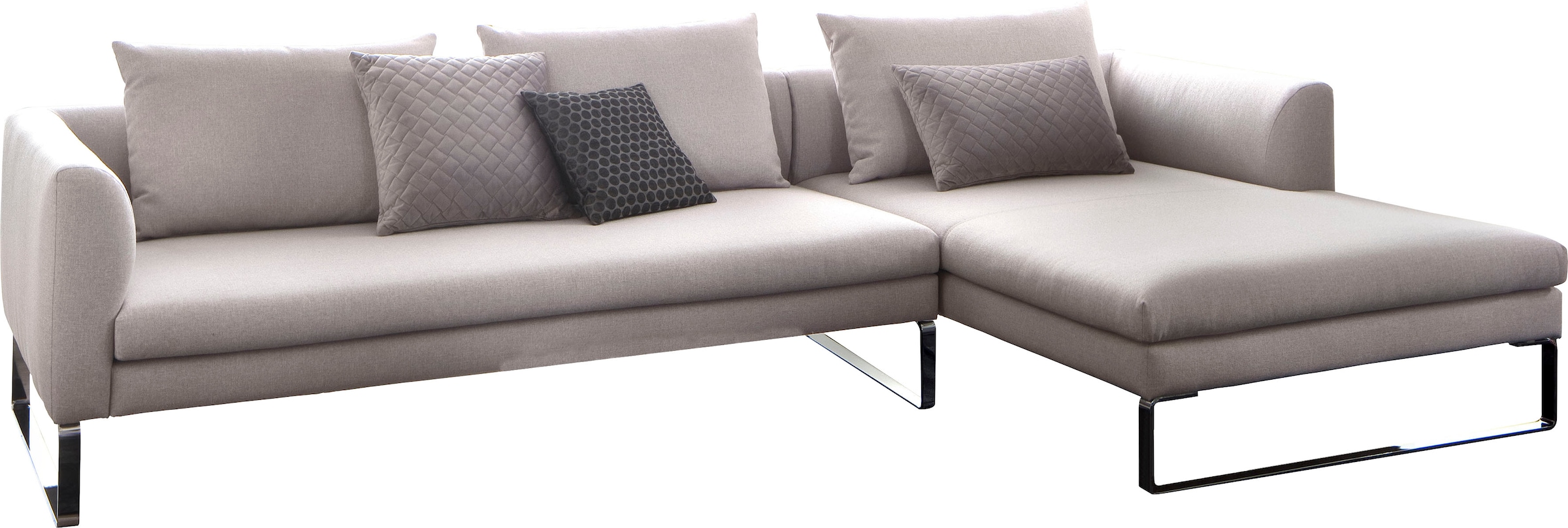 3C Candy Ecksofa »Avola modern elegantes Designsofa mit Bügelfuß, L-Form«, günstig online kaufen