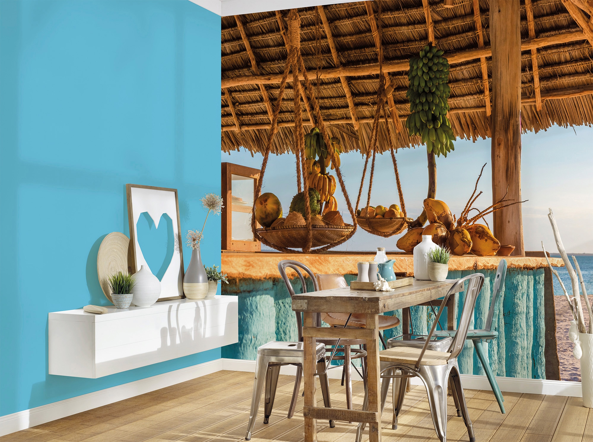 living walls Fototapete »Designwalls Beach Bar«, Vlies, Wand, Schräge, Decke