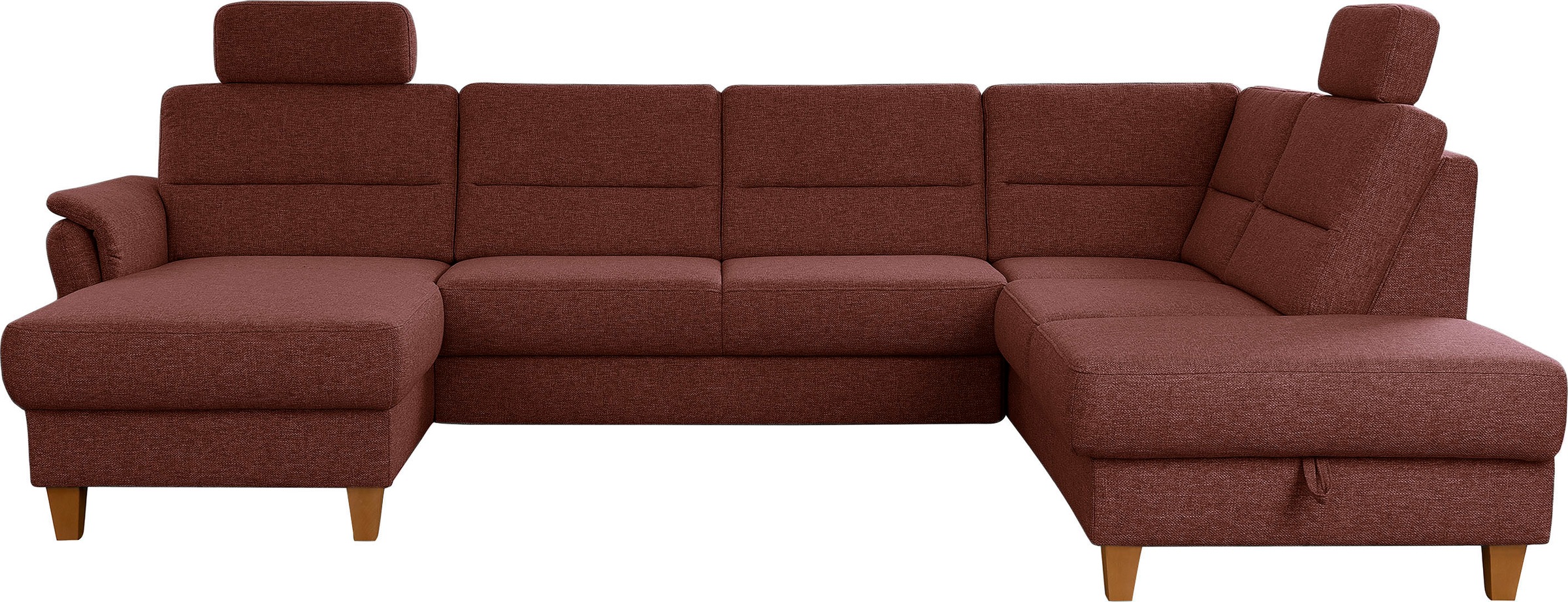 Home affaire Wohnlandschaft »Palmera U-Form, B: 308 cm« optional Bettfunkti günstig online kaufen