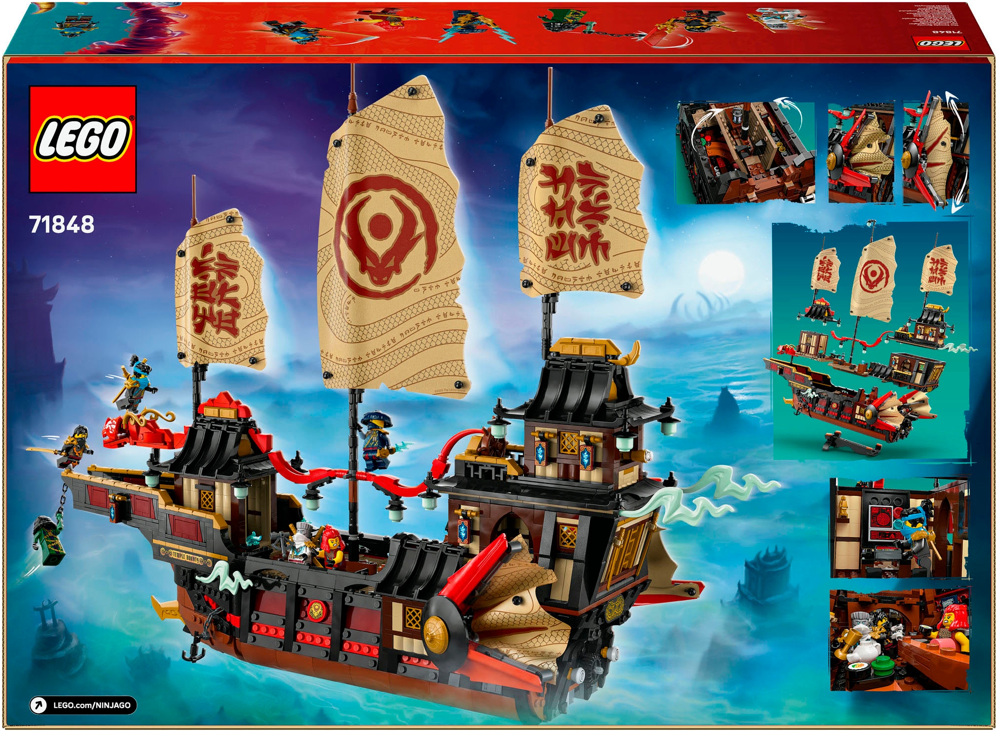LEGO® Konstruktionsspielsteine »Der Tempel-Flugsegler (71848), LEGO Ninjago«, (2387 St.), Made in Europe