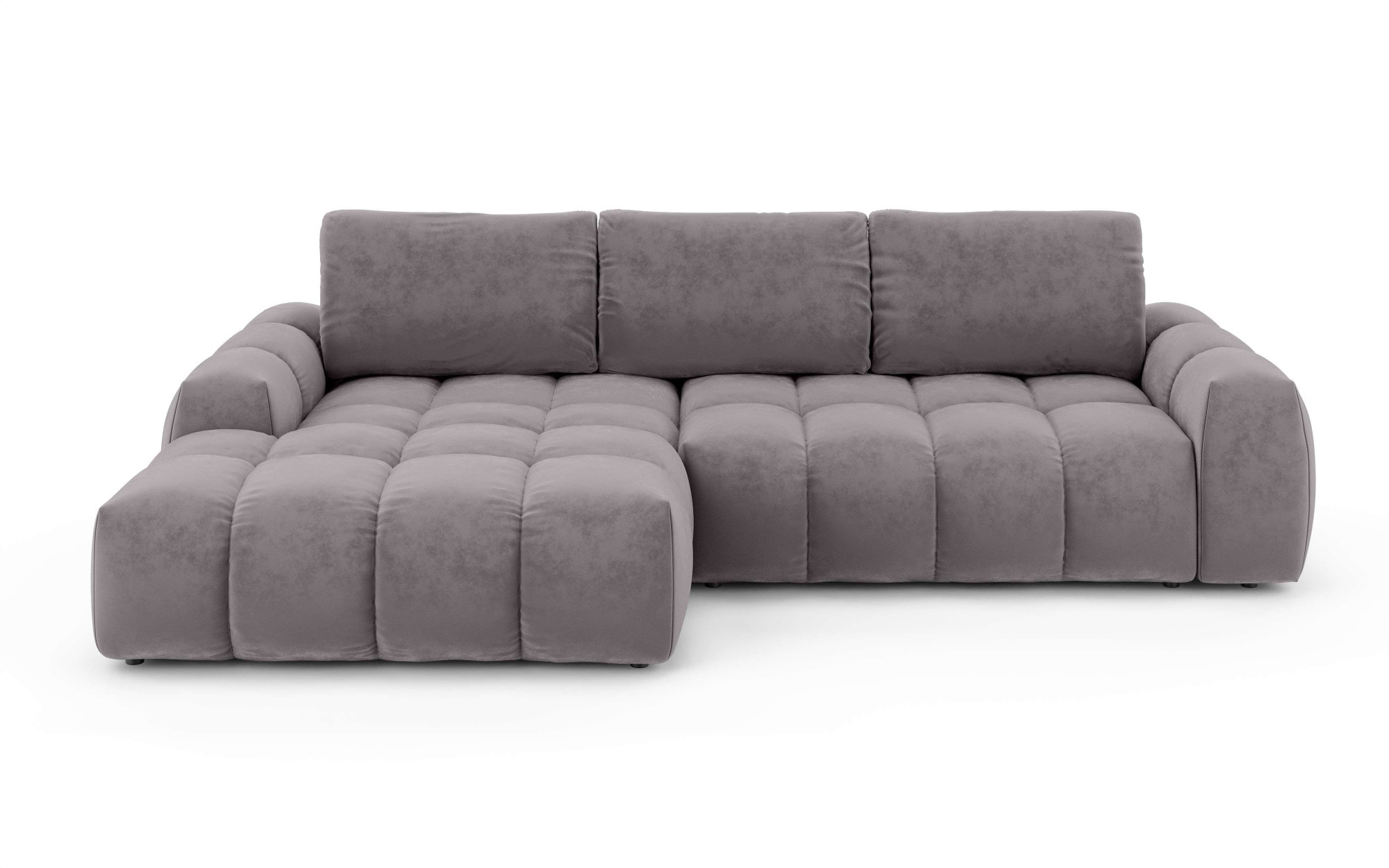 INOSIGN Ecksofa »AZITA klein optionale Schlafsofa mit Bettkasten, B/T/H: 270/166,5/84cm«, L-Form mit Wellenunterfederung, Bubble-Optik