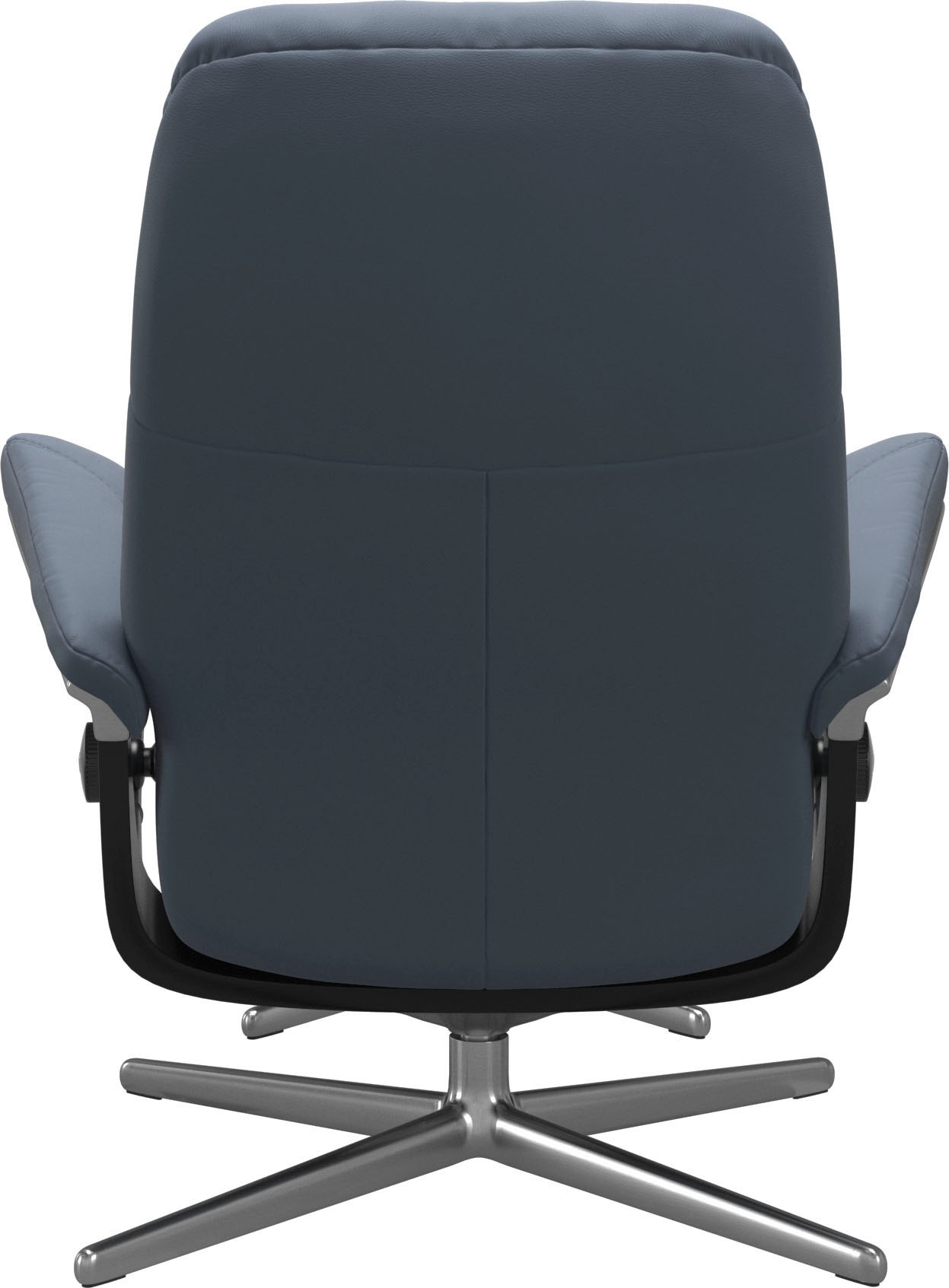 Stressless® Relaxsessel »Consul« Set, Relaxsessel mit Hocker,  mit Hocker, mit Cross Base, Größe S, M & L, Holzakzent Schwarz