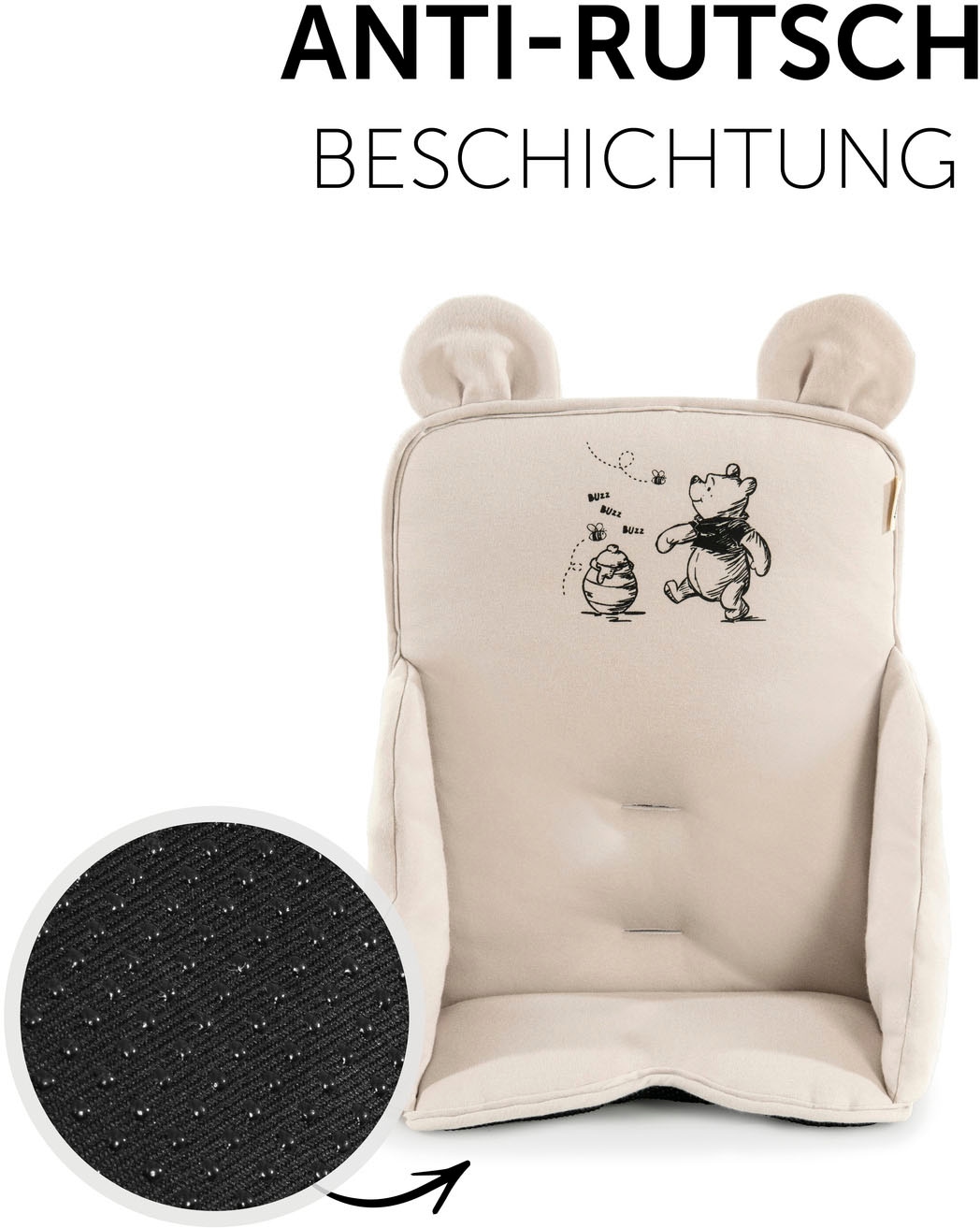 Hauck Sitzverkleinerer »Alpha Cosy Select, Winnie the Pooh beige«, für den ALPHA+ Holzhochstuhl