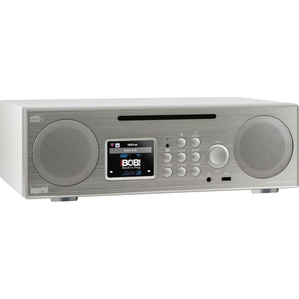 IMPERIAL by TELESTAR Digitalradio (DAB+) »DABMAN i450 CD«, (Bluetooth-LAN (Ethernet)-WLAN UKW mit RDS-Digitalradio (DAB+)-Internetradio-FM-Tuner 30 W)
