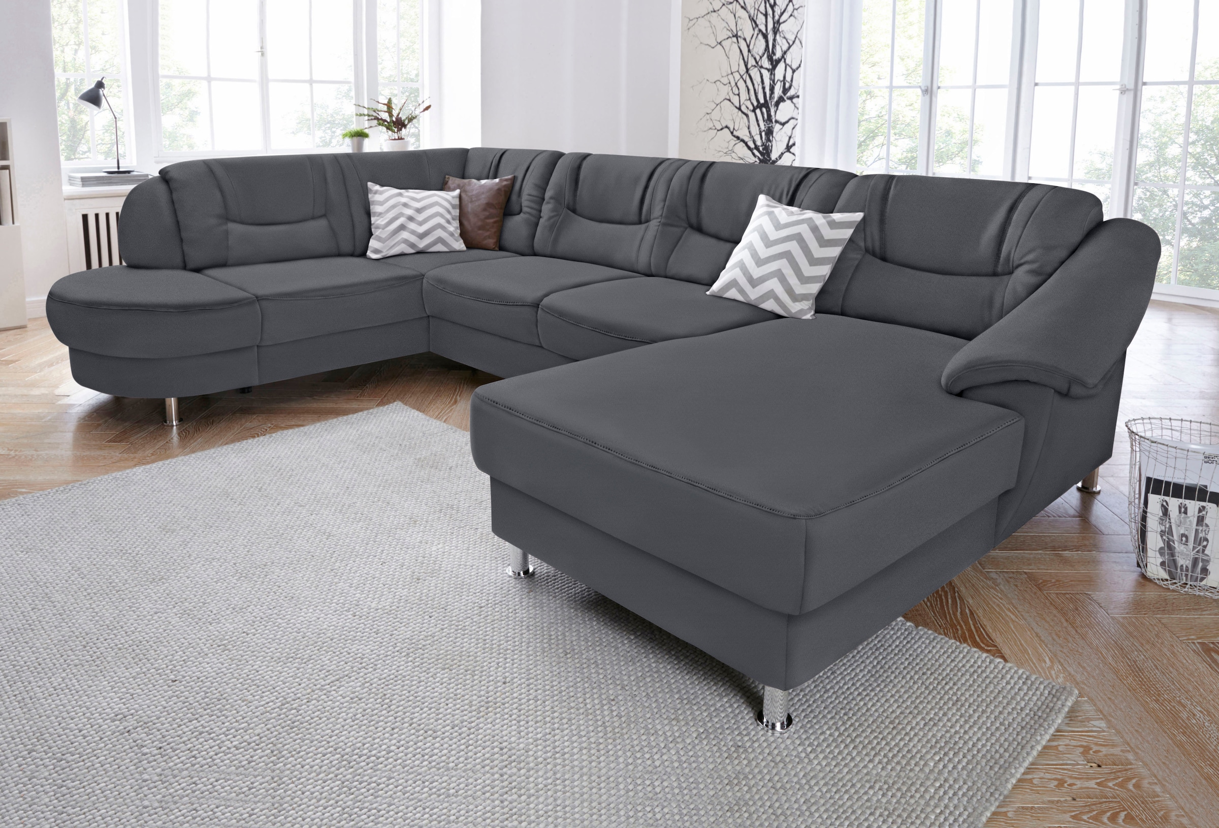 sit&more Wohnlandschaft »Salsa U-Form« mit Federkern, wahlweise mit Bettfun günstig online kaufen