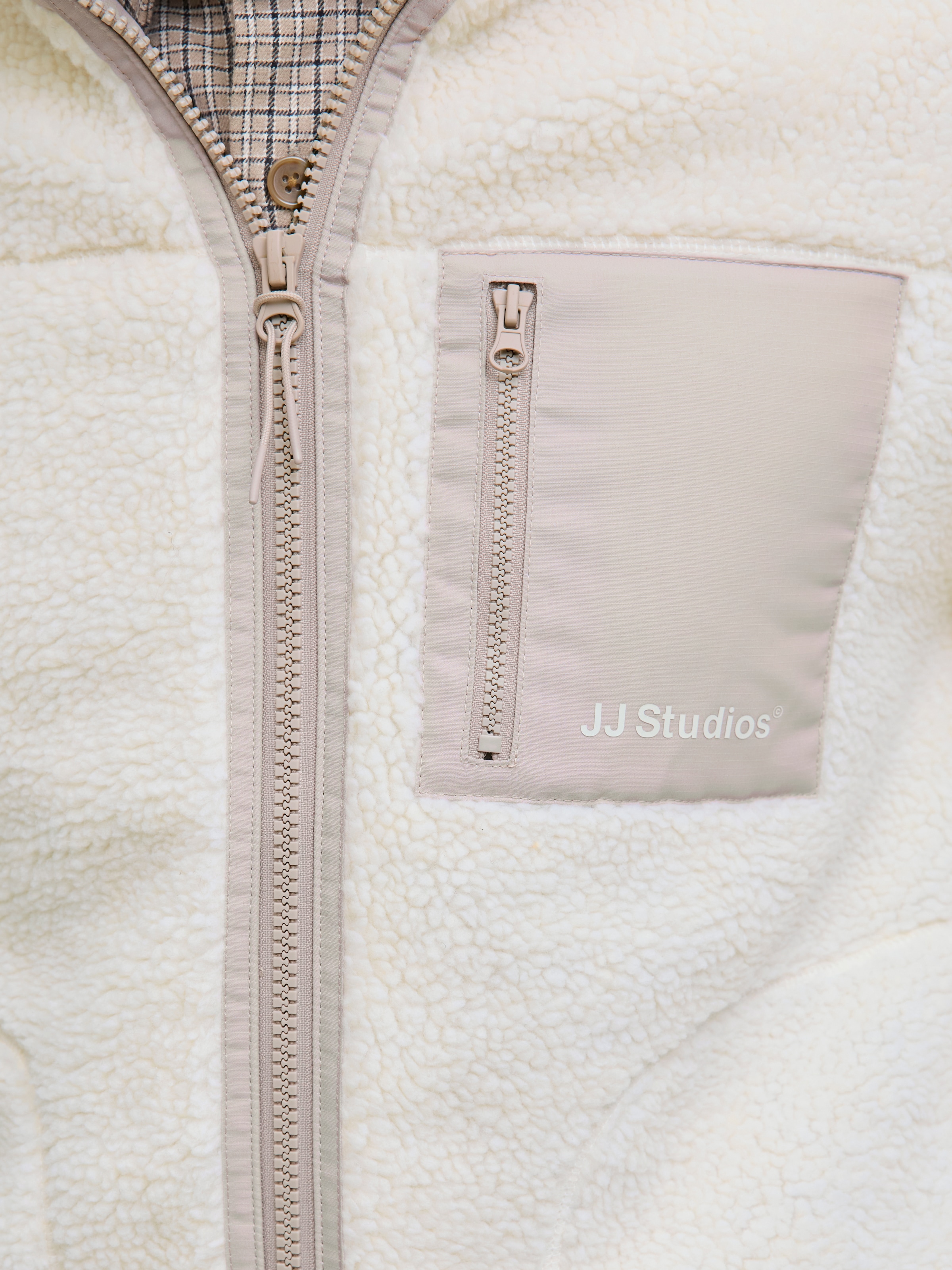 Jack & Jones Fleecejacke »JJESOHO TEDDY JACKET NOOS«, ohne Kapuze