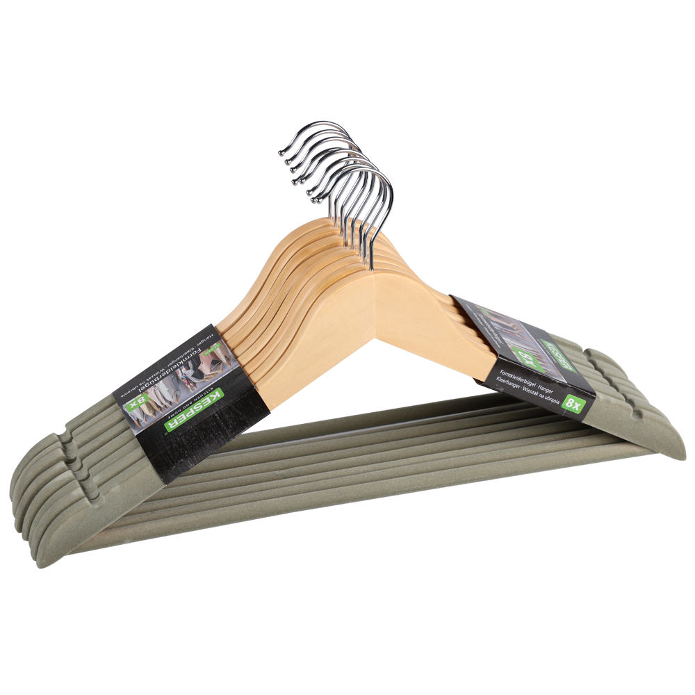 KESPER® Kleiderbügel »Formkleiderbügel, 8er Set, FSC« mit rutschfestem Hose günstig online kaufen