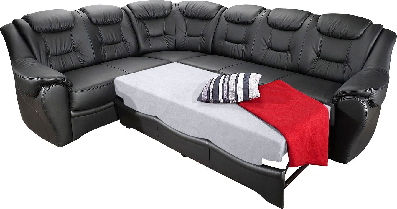 sit&more Ecksofa »Bellevue L-Form«, wahlweise mit Bettfunktion günstig online kaufen