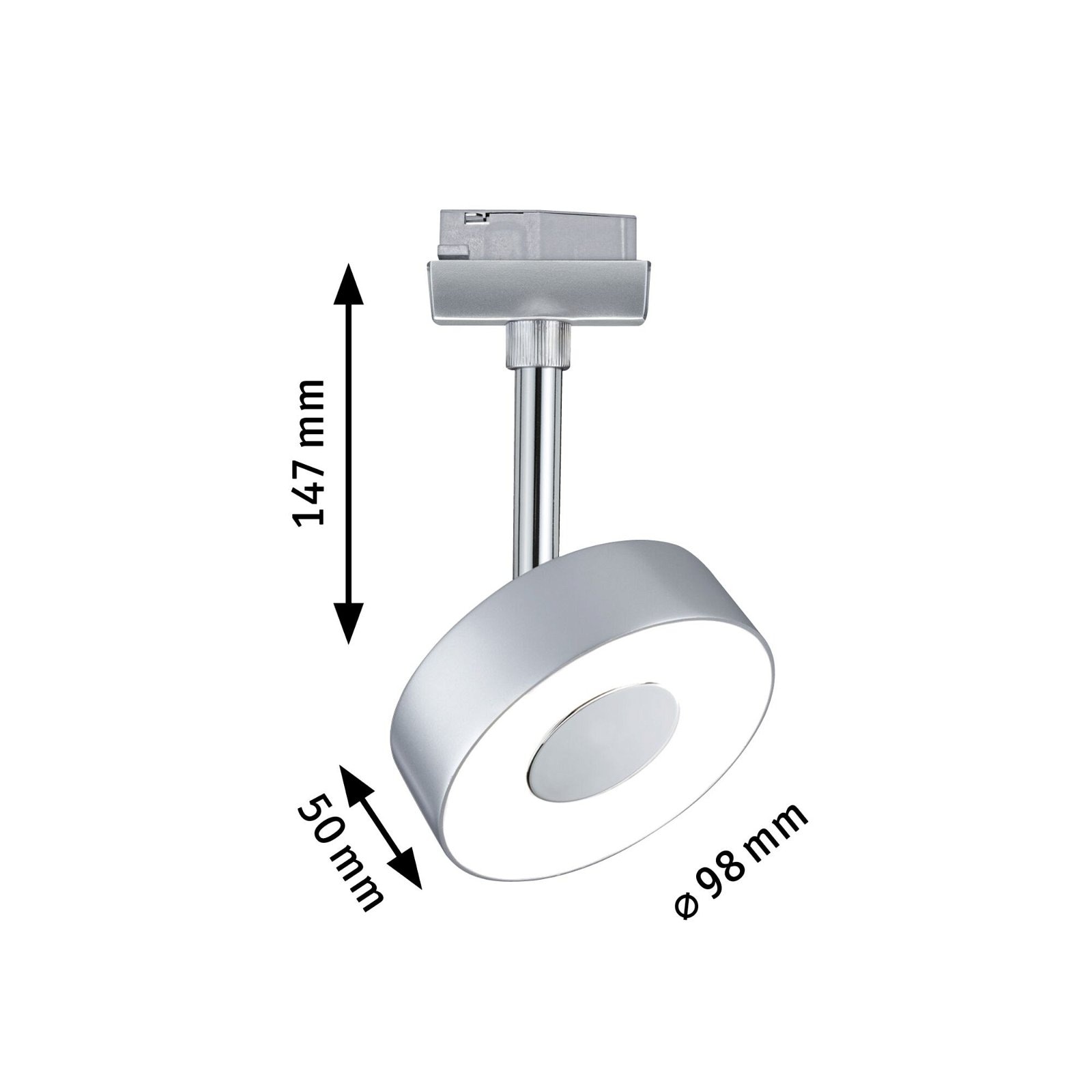 Paulmann Schienensystem-Leuchten »URail Schienenspot Circle Einzelspot 160lm 5W 4000K 230V Chrom matt«, (1 tlg.), dimmbar