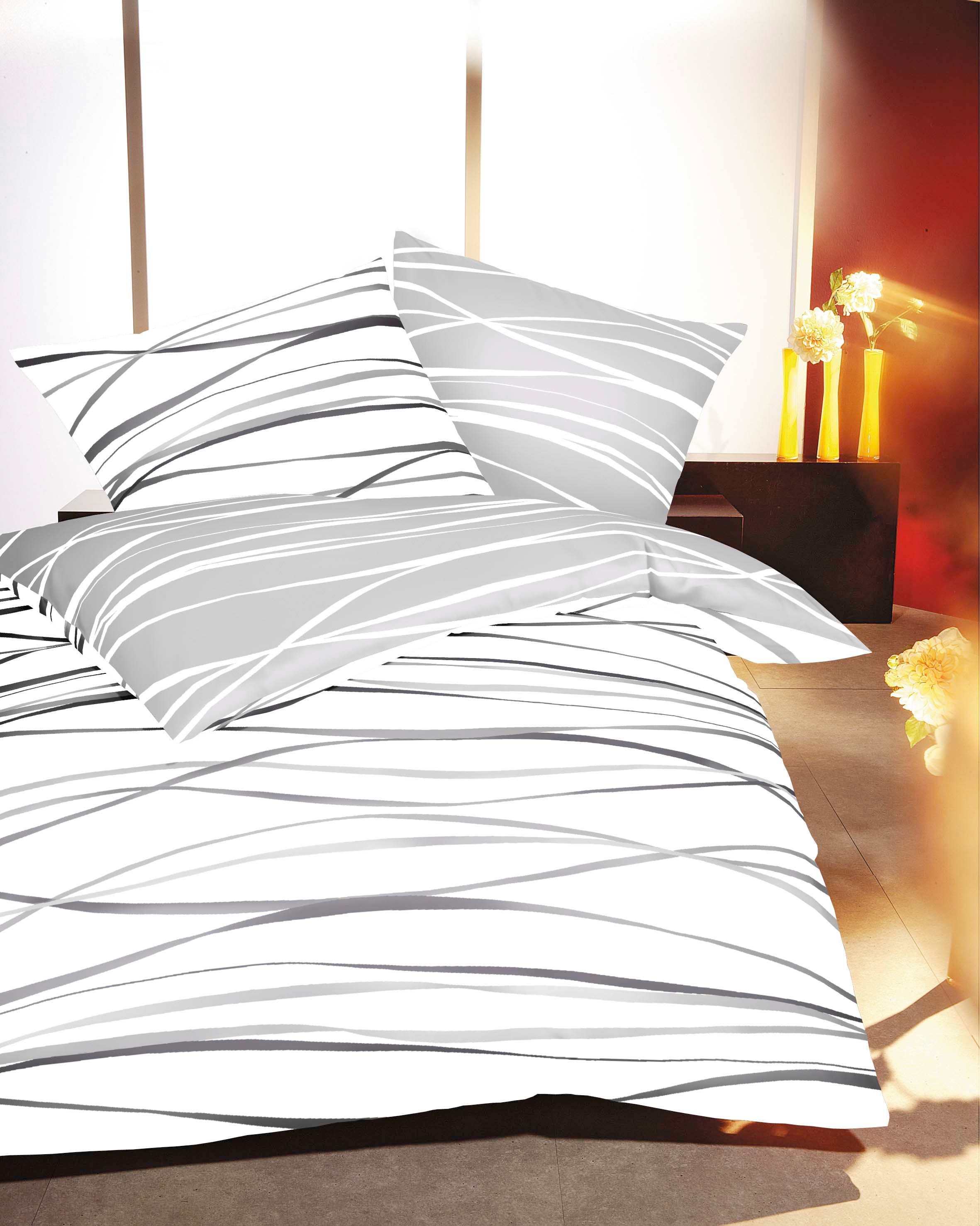 Kaeppel Wendebettwäsche »Motion« 2 Stk. tlg. Mit feinen Wellenlinien günstig online kaufen