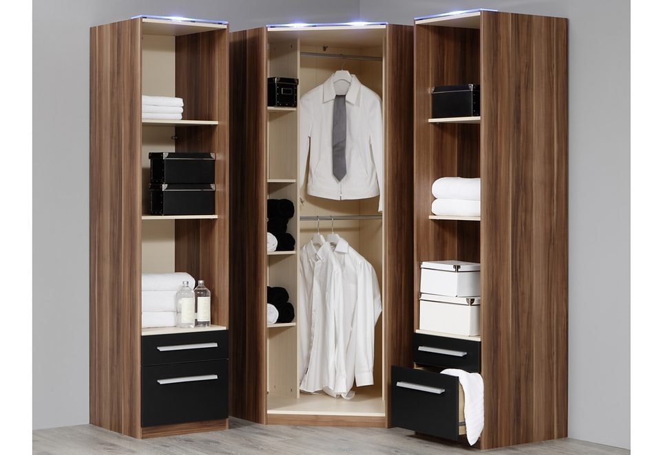 priess Kleiderschrank »Schrank Garderobe Wäscheschrank Barcelona in 5 Breiten«, viel Stauraum, geräumige Schubkästen, mit Spiegel, MADE IN GERMANY