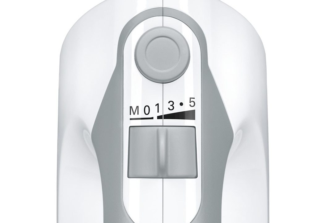 BOSCH Handmixer »ErgoMixx MFQ36460, Edelst. Besen/Knethaken, Ständer, Schüssel, weiß«, 450 W, 5 Stufen, ergon. Soft-Touch-Griff, Made in Europe