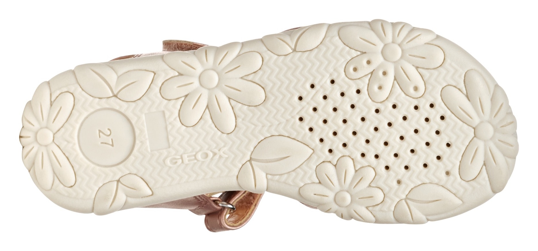 Geox Sandale »J SANDAL HAITI GIRL«, Glitzersandale, Klettschuh im Metallic Look