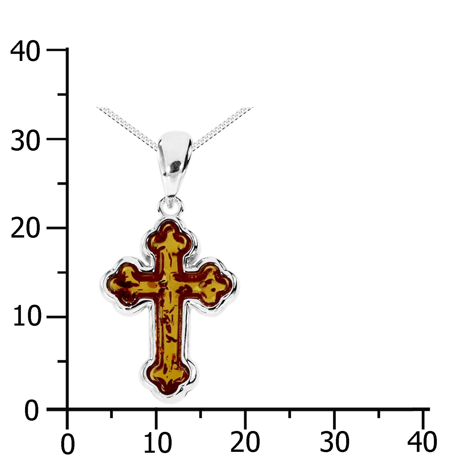 OSTSEE-SCHMUCK Kette mit Anhänger »Ostsee-Schmuck Kette mit Anhänger Kreuz 20x15 mm«