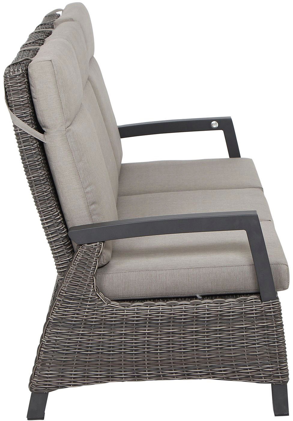Siena Garden Gartenlounge-Set »Corido«, (Set, 9 tlg.), bestehend aus 2 Sesseln, 1 Sofa, 1 Tisch und 5 Auflagen