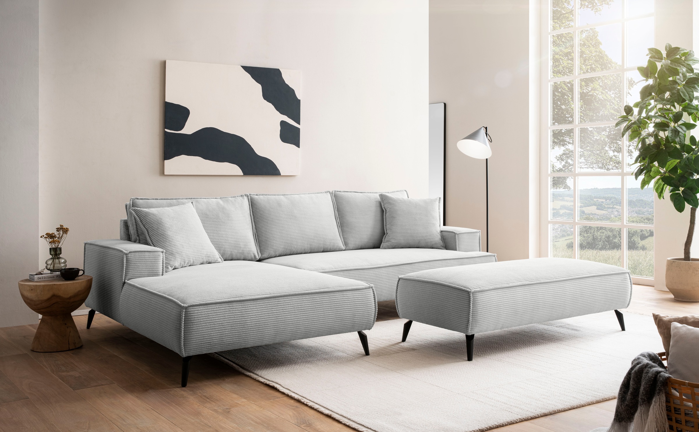 andas Ecksofa »TVINNU, L-Form in Cord, Sofa«, wahlweise Recamiere rechts/li günstig online kaufen