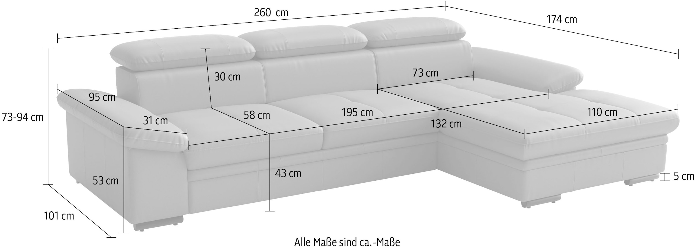 sit&more Ecksofa »Viola« optional mit Bettfunktion
