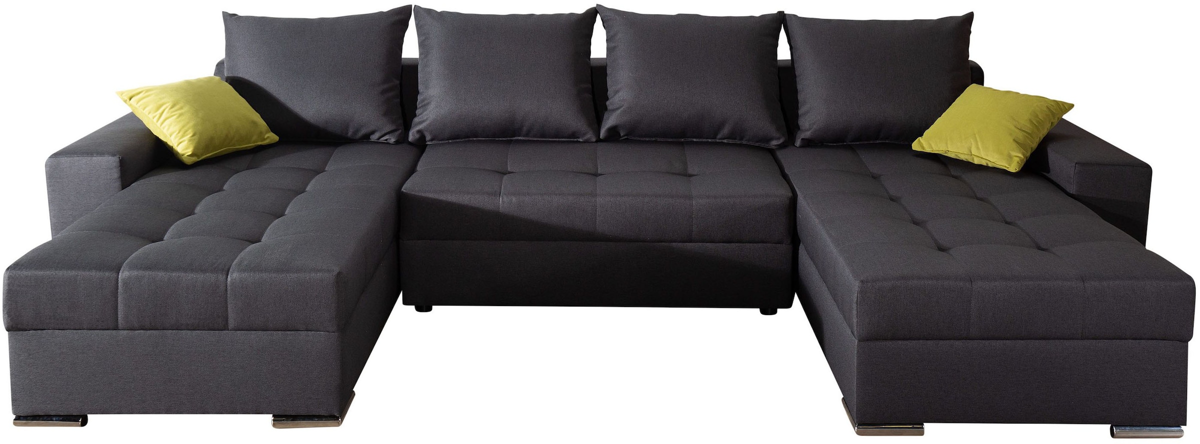 COLLECTION AB Wohnlandschaft »XL-Josy U-Form, Breite 313 cm, Flachgewebe, Struktur, Kunstleder«