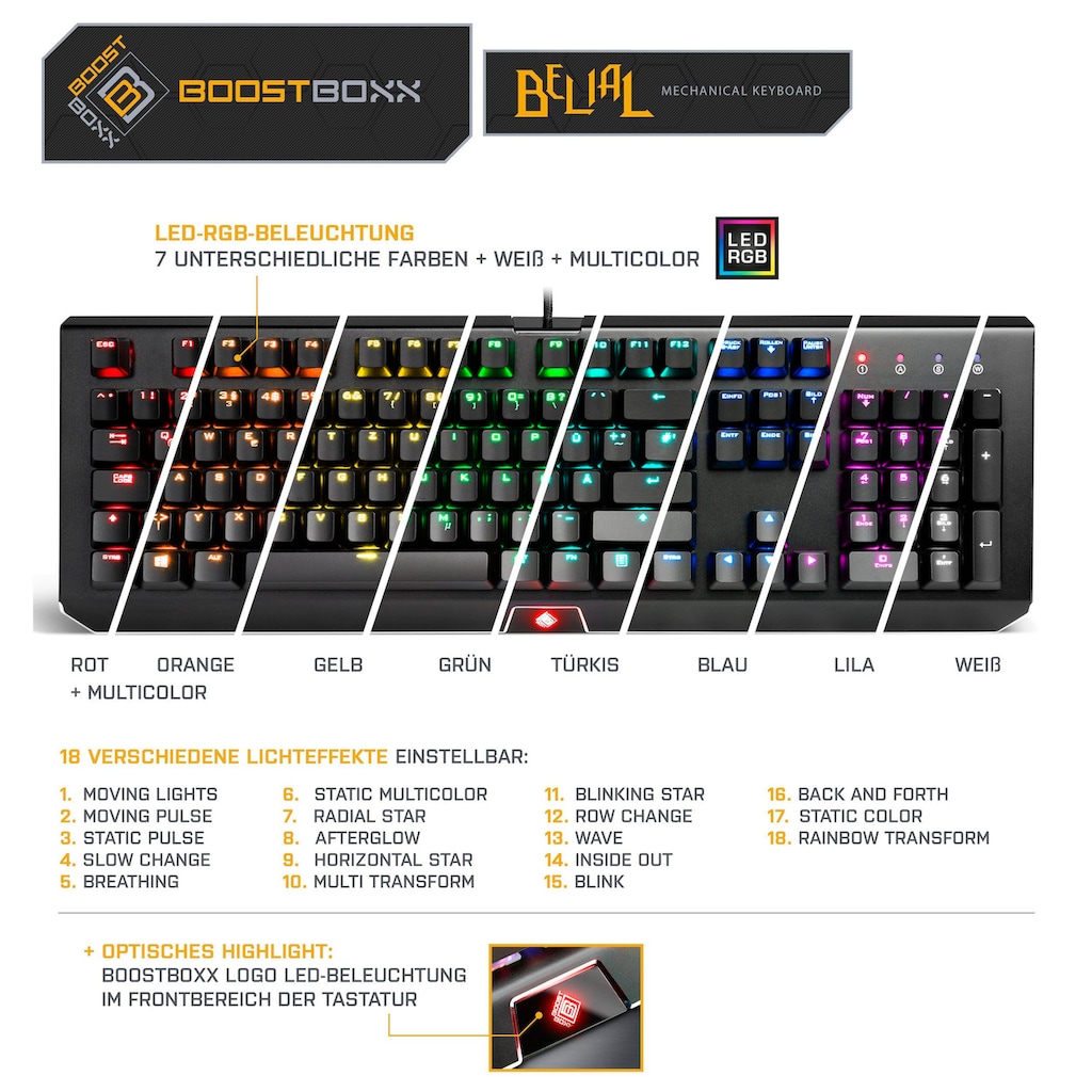 BoostBoxx Gaming-Tastatur »BELIAL«, (Ziffernblock)