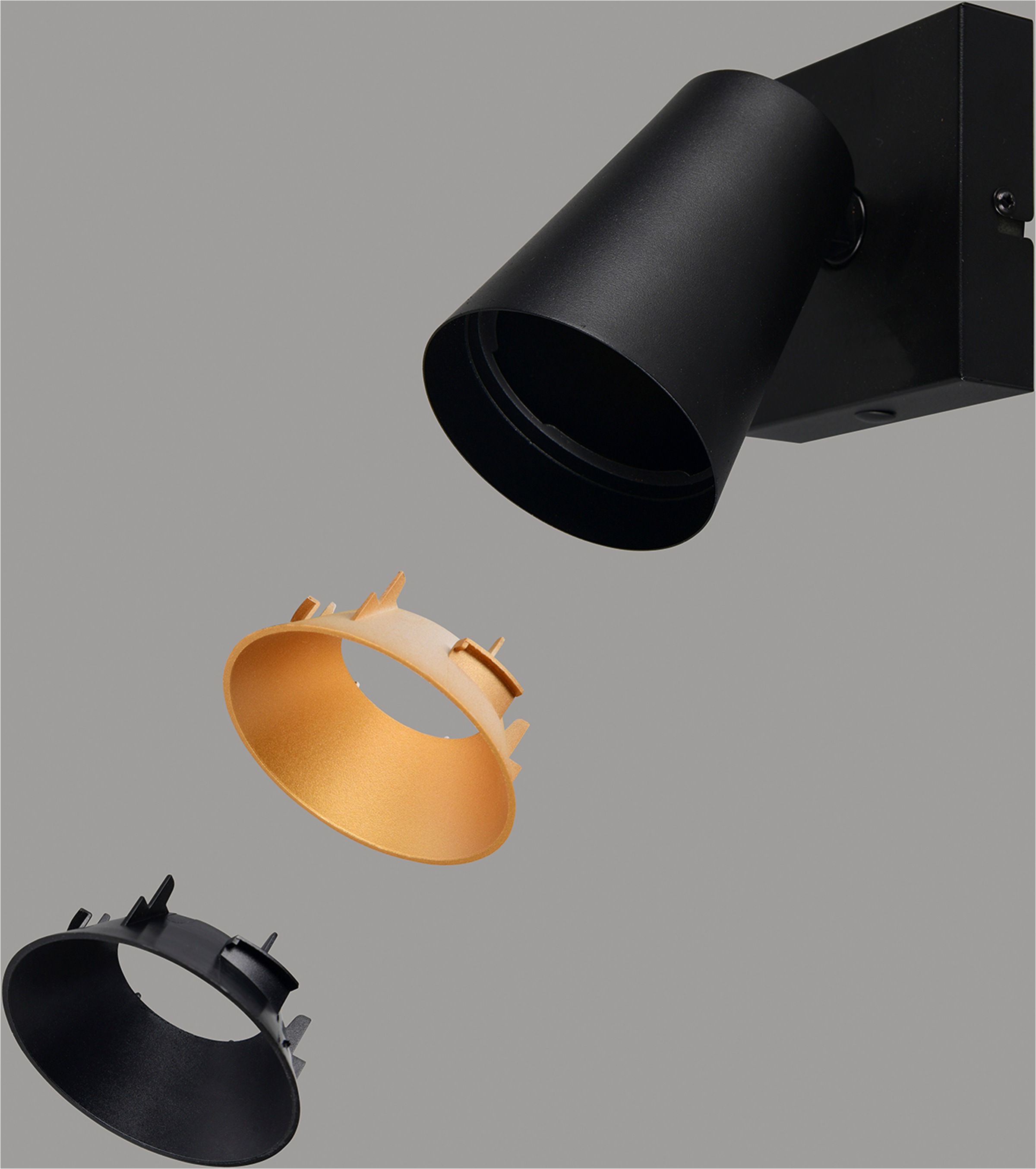 TRIO Leuchten Wandstrahler »SHARP, Spot 1-flammig exkl 1x GU10 max 10W schwenkbar & drehbar« GU10 1 Stk. warmweiß - kaltweiß Schirm innen gold, Kippschalter, Spot für Wandmontage + Deckenmontage